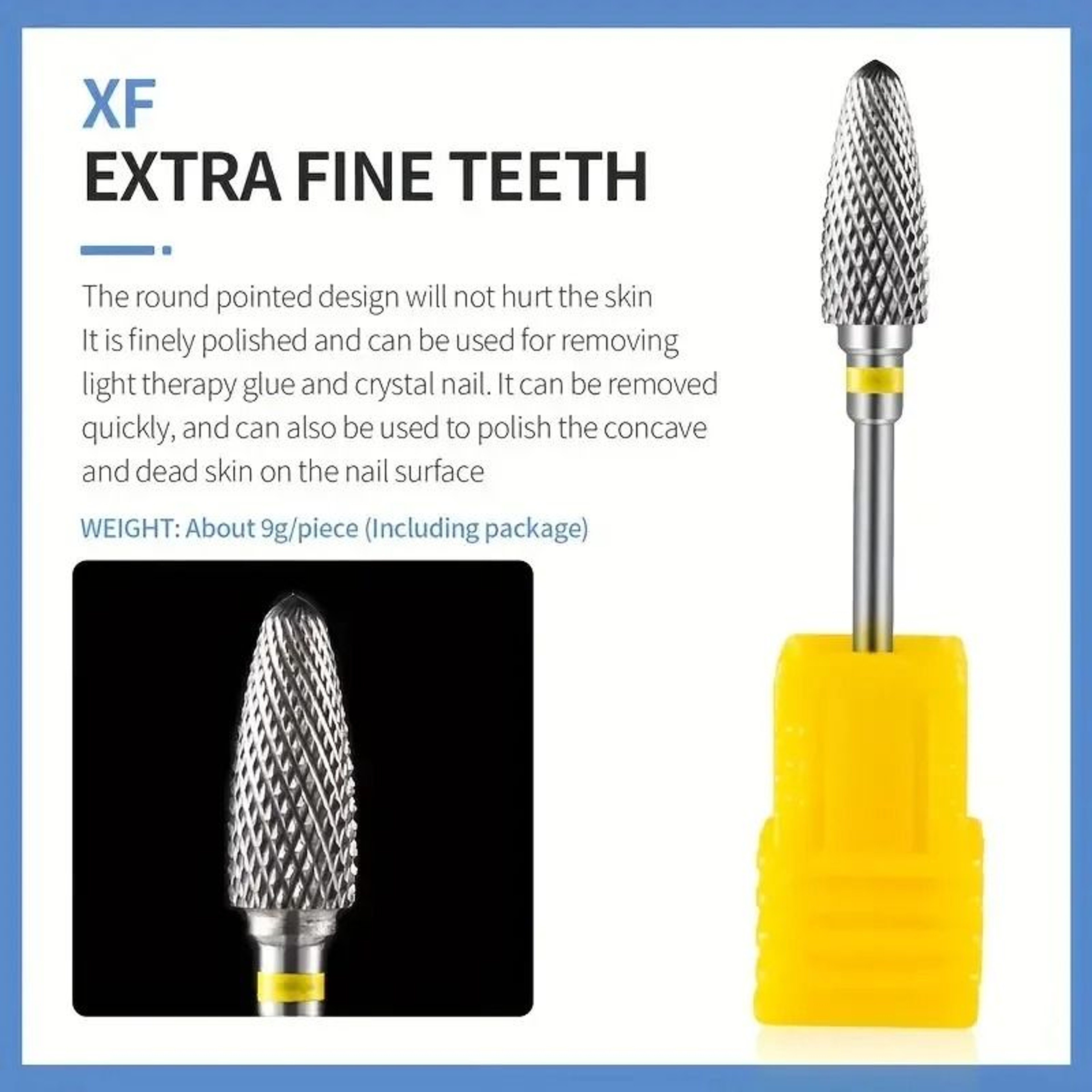 Tungsten Carbide Nail Drill Bits Electric Manicure Milling Cutters For Gel Polish Removal 9