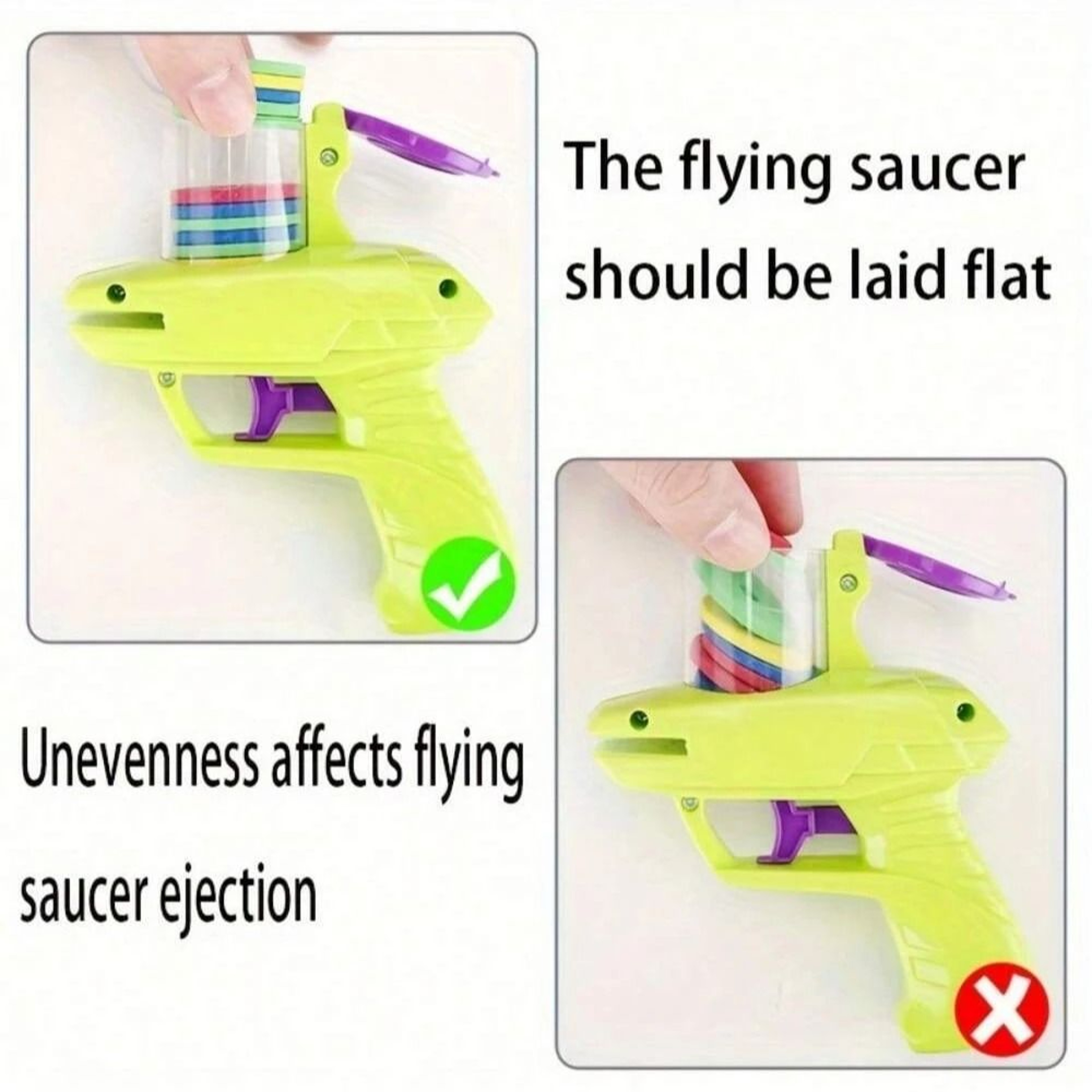 Foam Disc Launcher Flying Disc Handheld Shooter Indoor Outdoor Toy For Kids 2