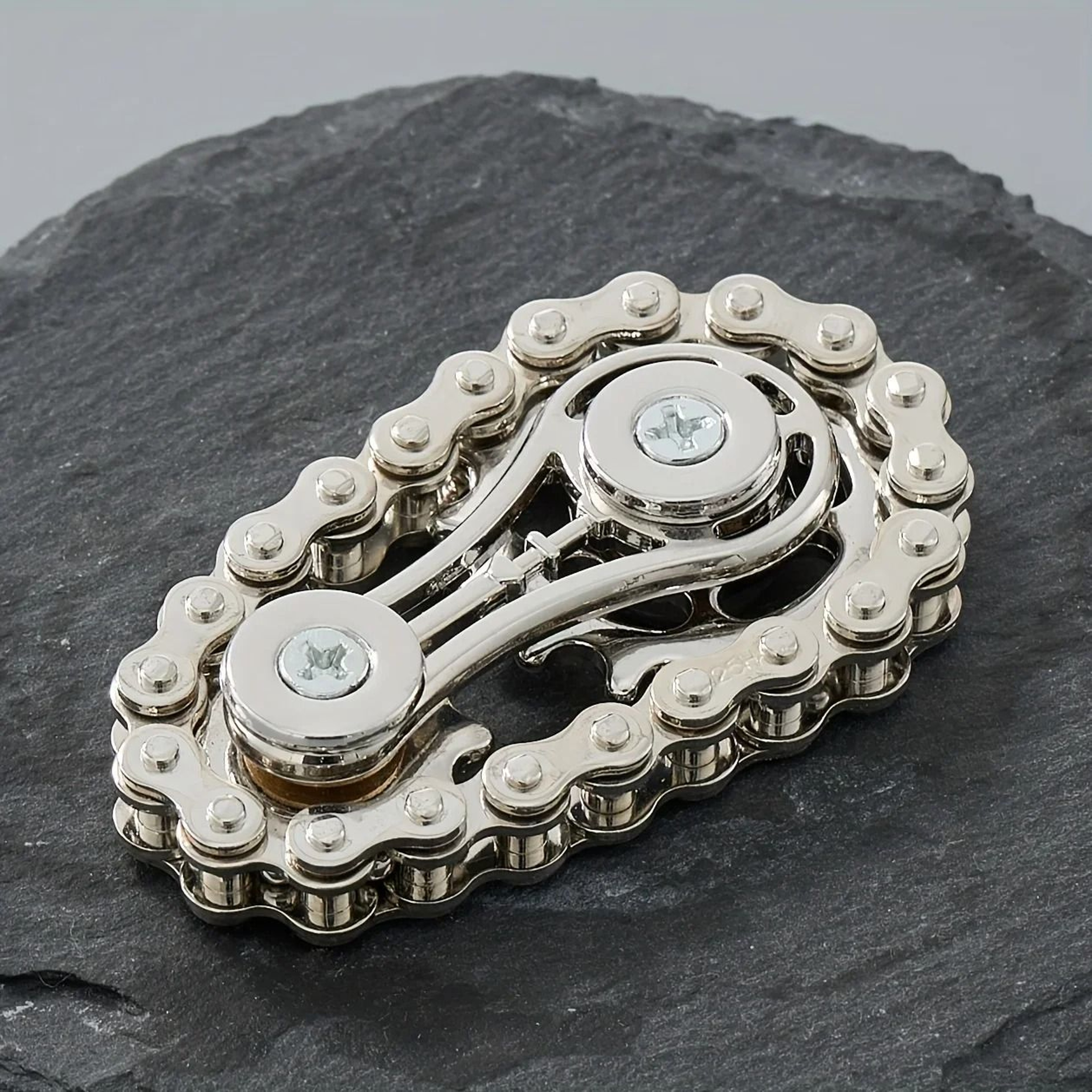 Sprockets Flywheel Fingertip Gyro Metal Chain Fidget Spinner For Stress Relief 6