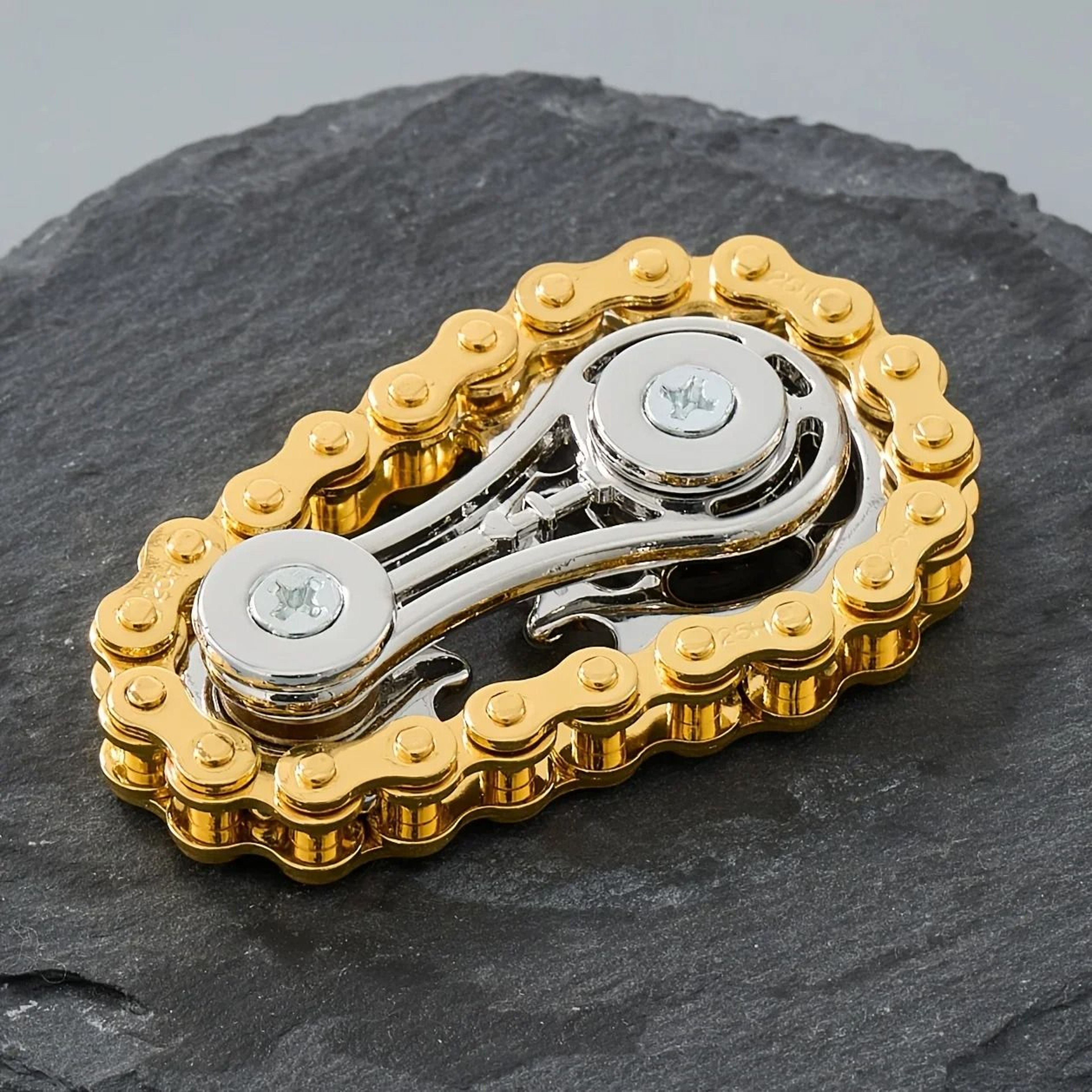 Sprockets Flywheel Fingertip Gyro Metal Chain Fidget Spinner For Stress Relief 7