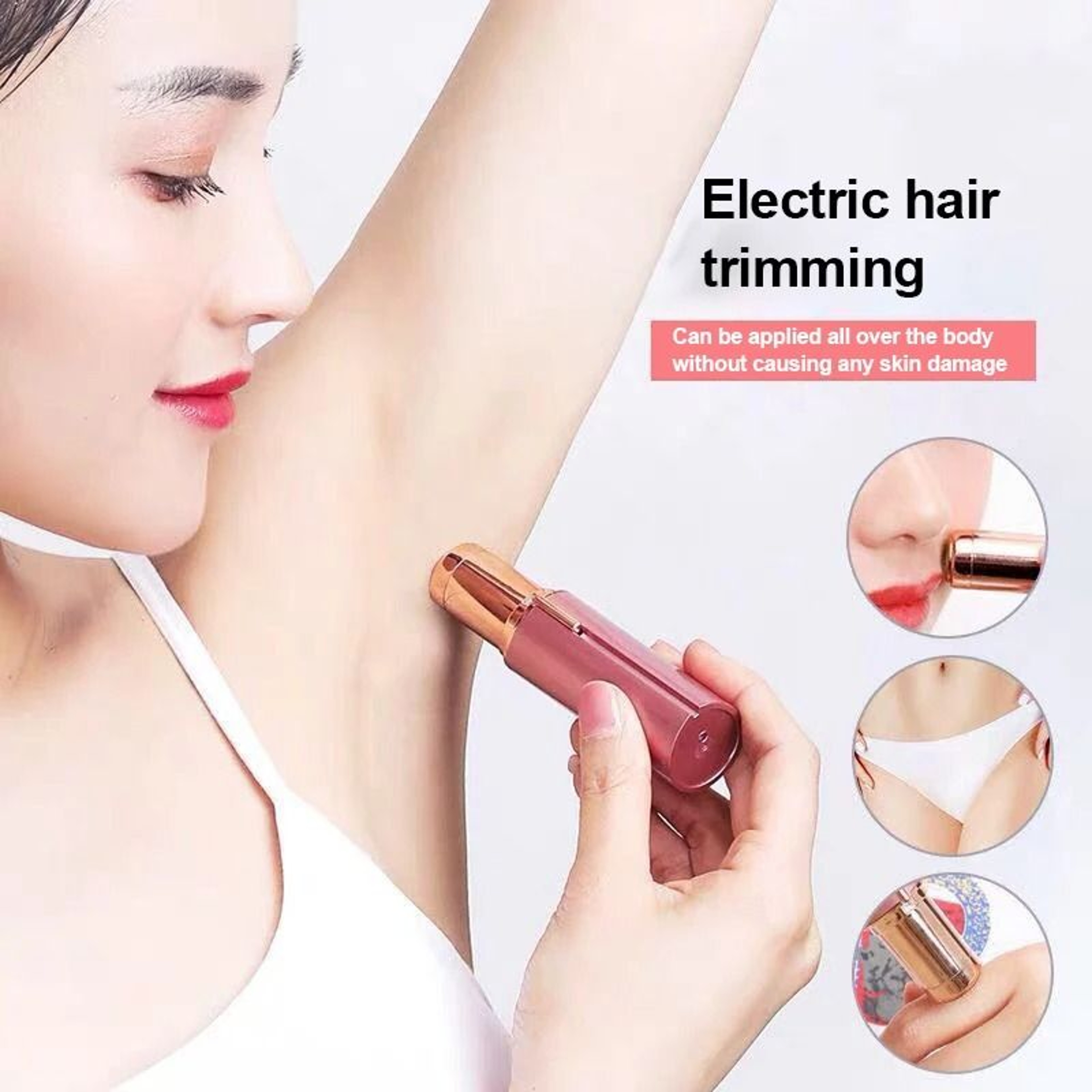 Lipstick Shaped Electric Hair Remover For Women With Mini Facial Hair Trimmer 0