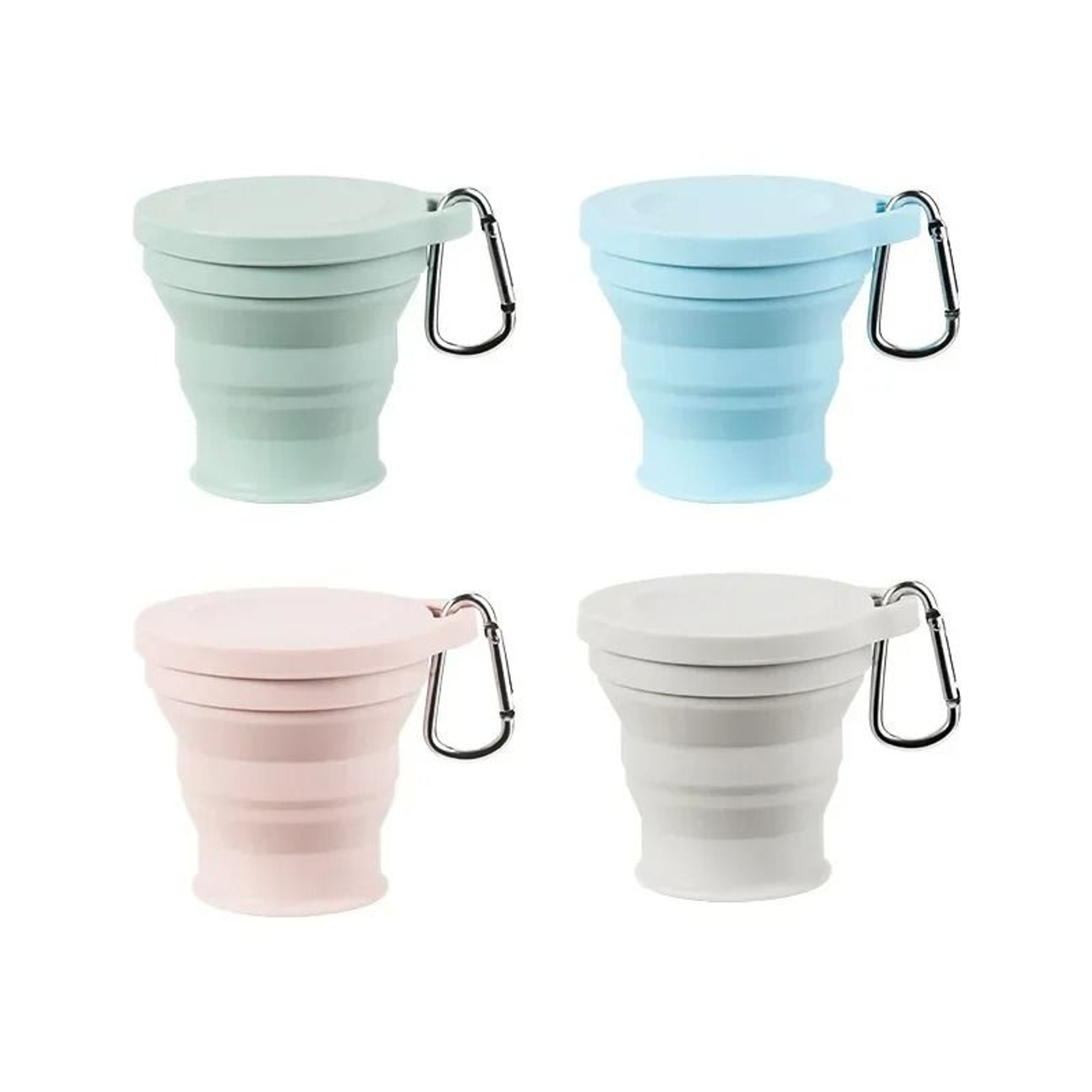 Silicone Folding Travel Cup With Hanging Clip For Outdoor And Portable Use 1