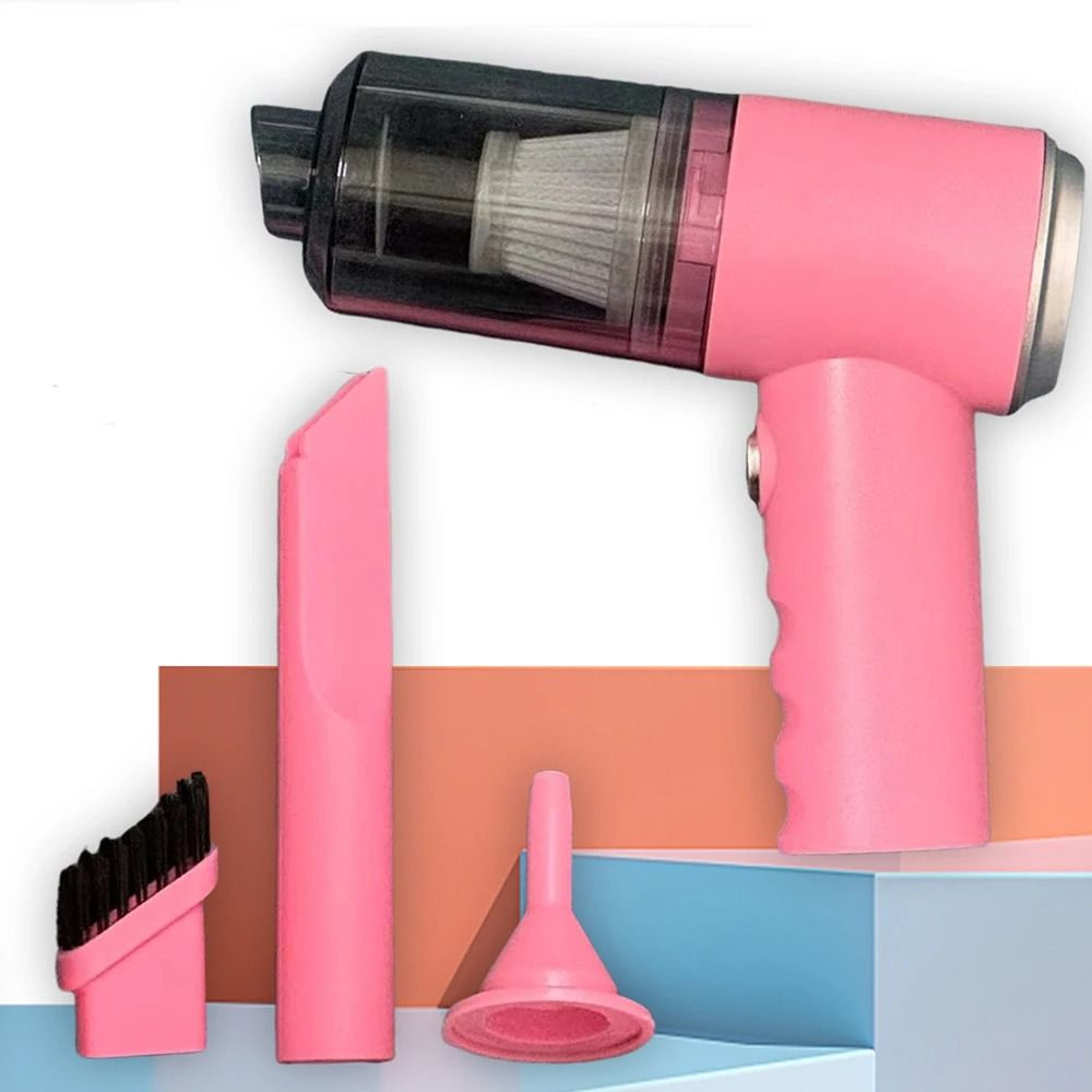 Portable 3 In 1 Suction And Blowing Vacuum Cleaner For Car And Home USB Rechargeable Dust Remover 6
