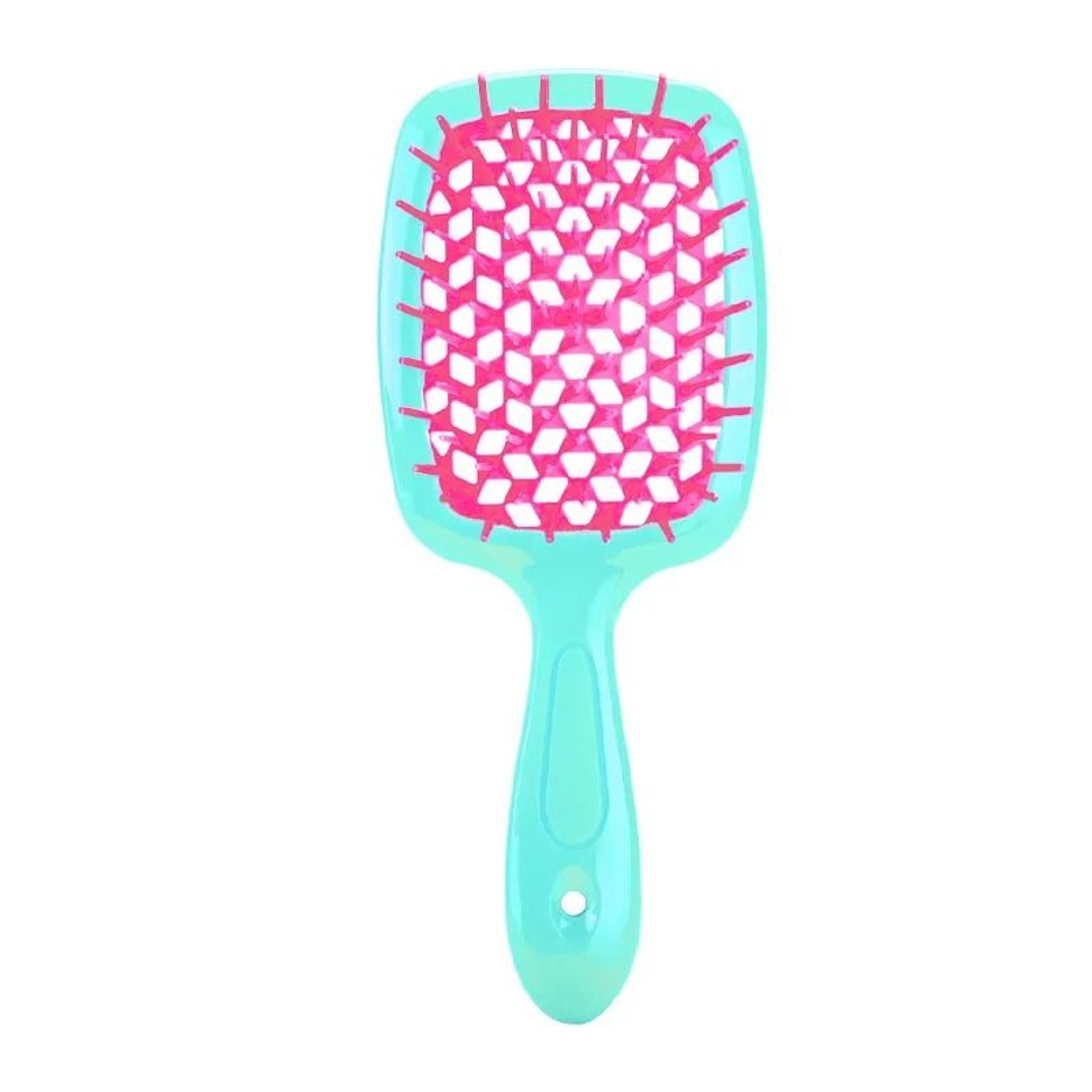 Fluffy Shape Mesh Comb Hairdressing Detangling Hair Brush Plastic Massage Hollow Comb For Wet And D 6