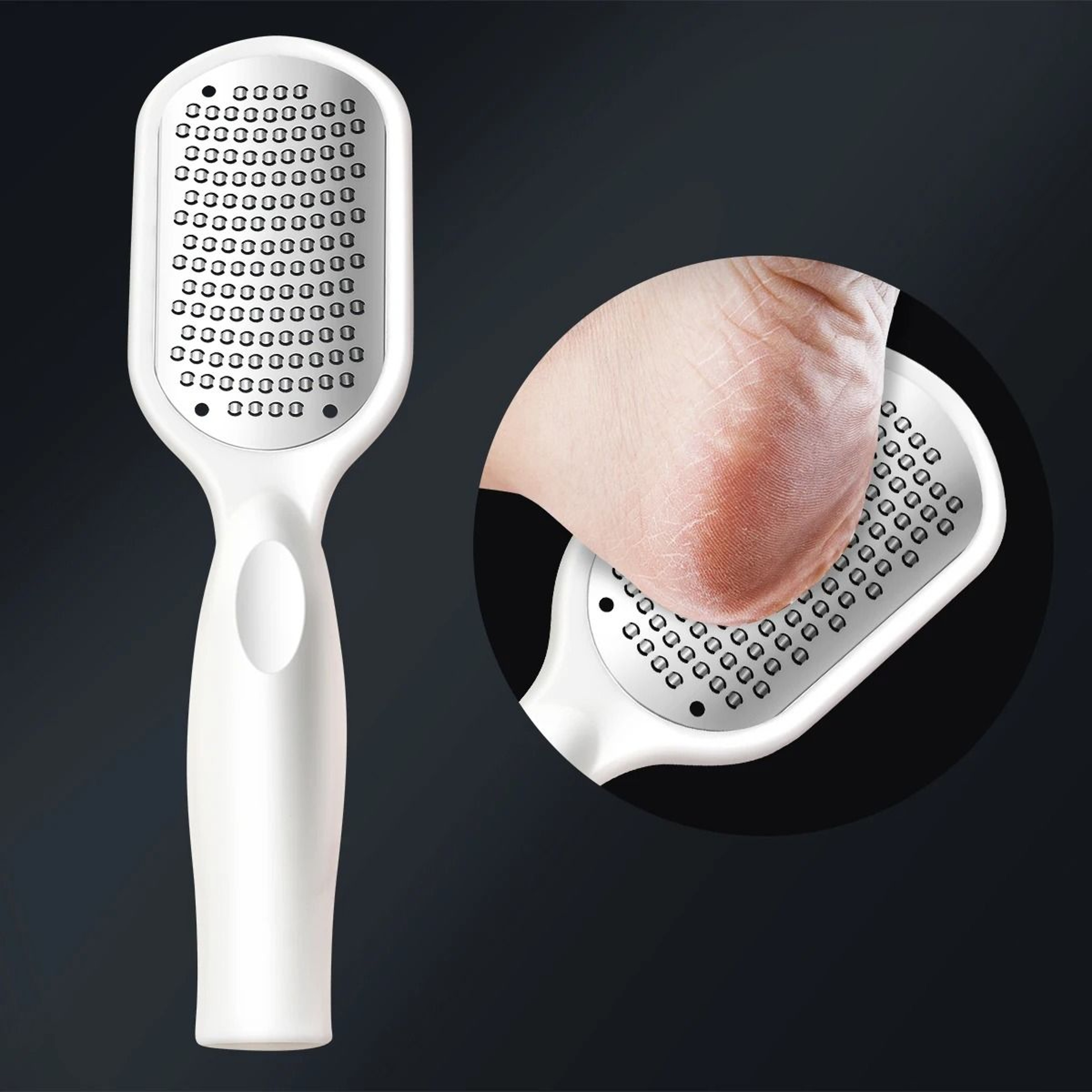 Double Sided Foot File Stainless Steel Pedicure Tool For Removing Callus And Smoothing Heels 7