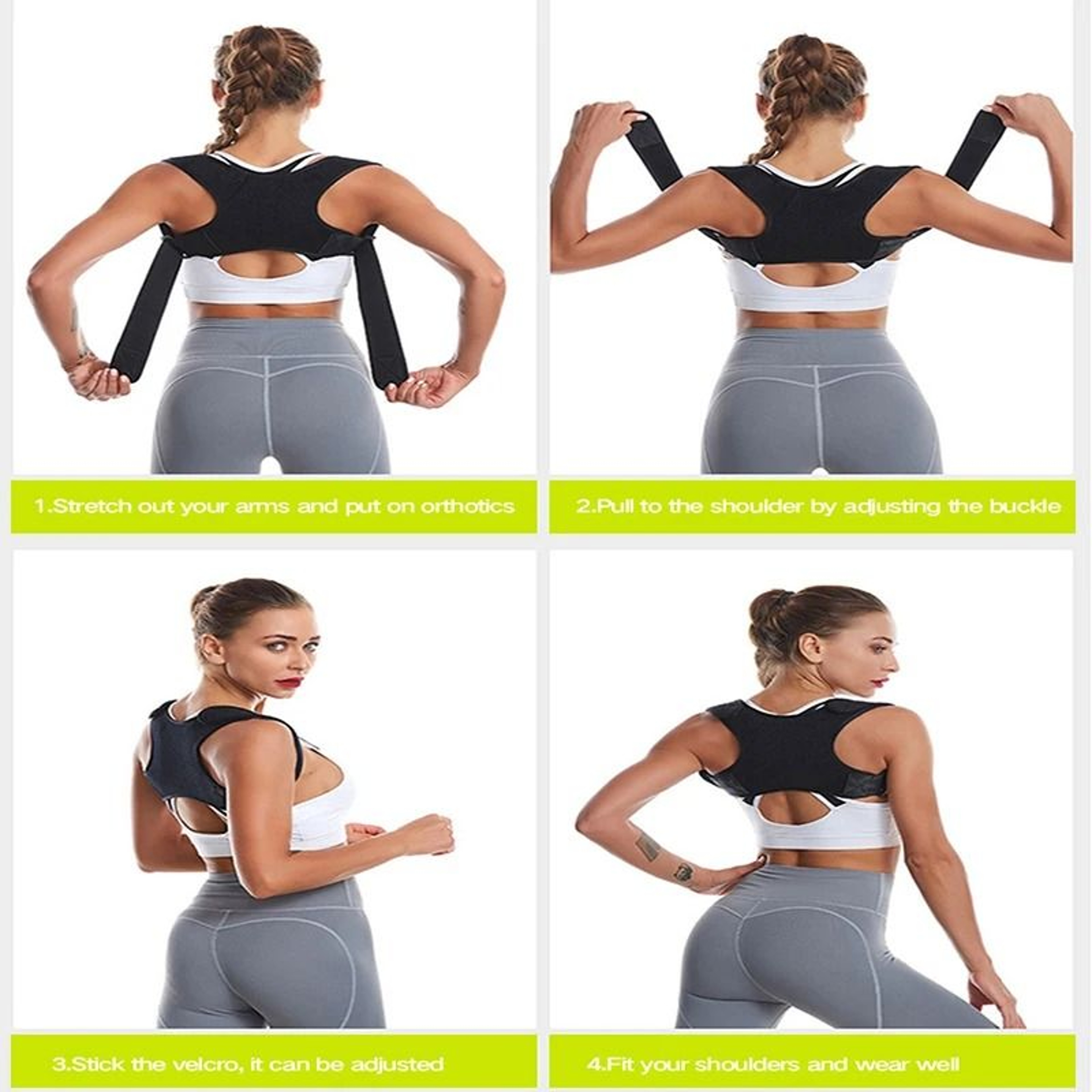 Adjustable Posture Corrector Back Brace Shoulder Support For Humpback Prevention And Back Alignment 3
