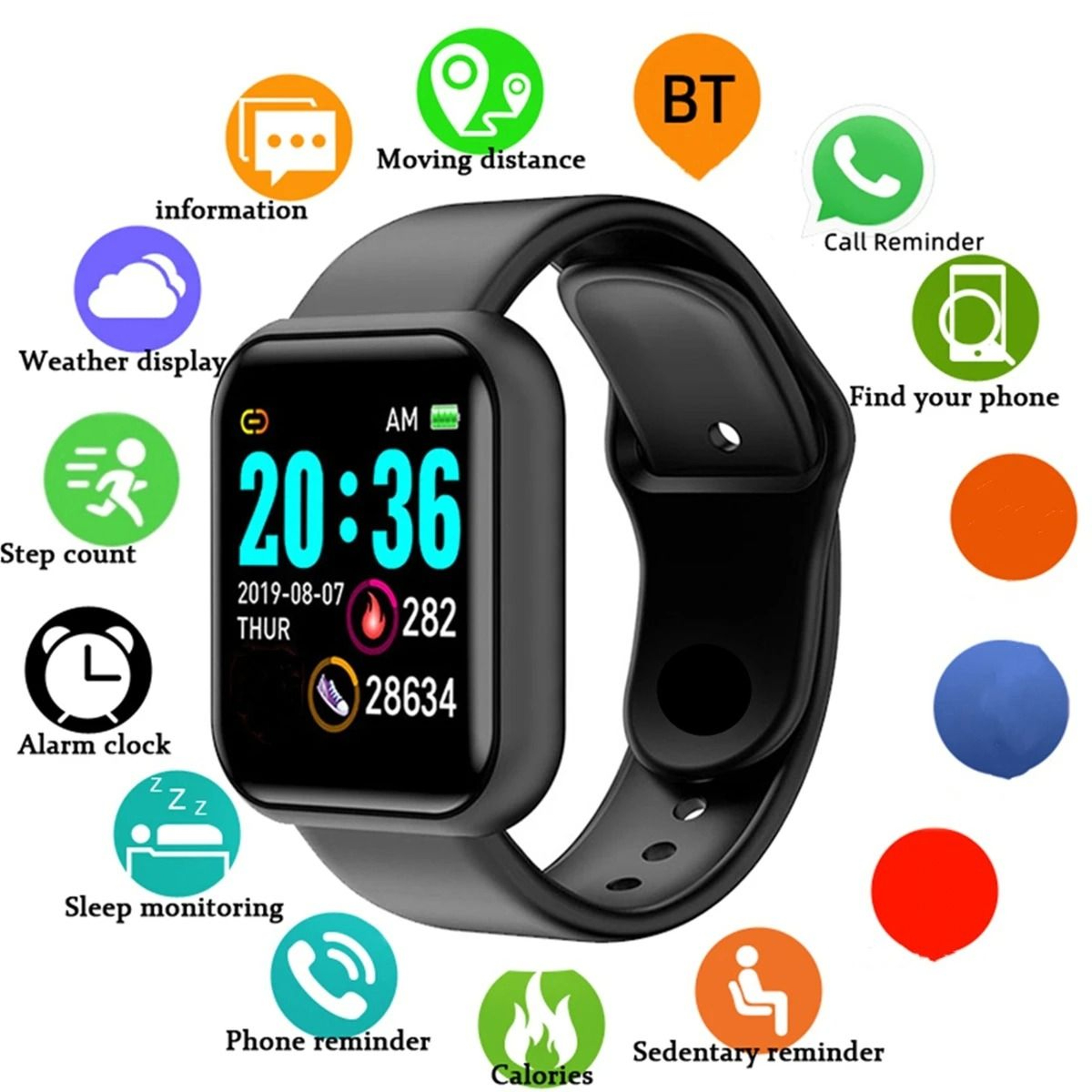 Smart Fitness Watch With Heart Rate Tracking Activity Monitoring And Message Alerts For Daily Welln 7