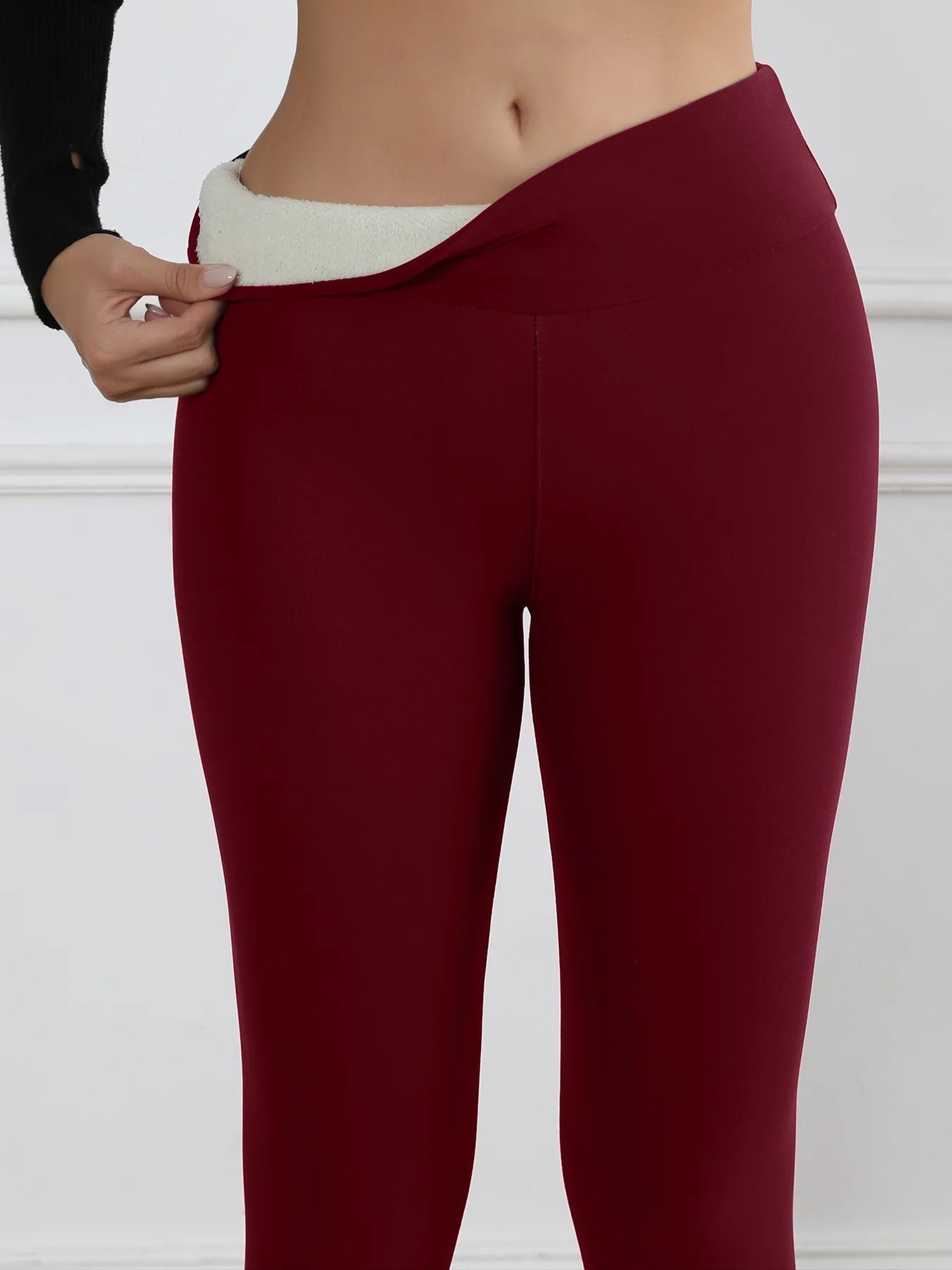 High Waisted Fleece Lined Flared Leggings For Women With Thermal Warmth And Tummy Control 14