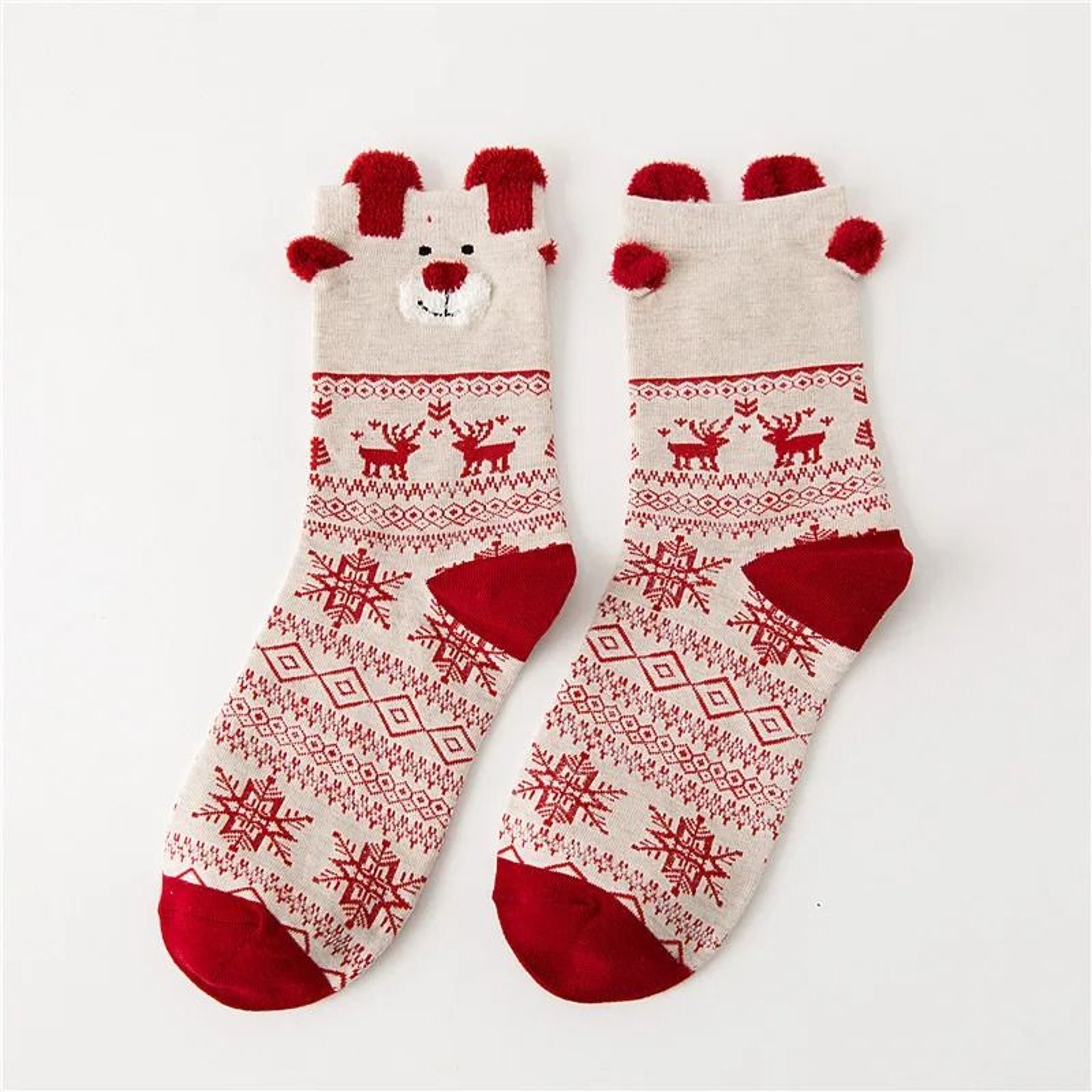 Winter Warm Christmas Socks For Women And Kids With Cute Santa And Deer Designs Soft Cozy Sleep Soc 6