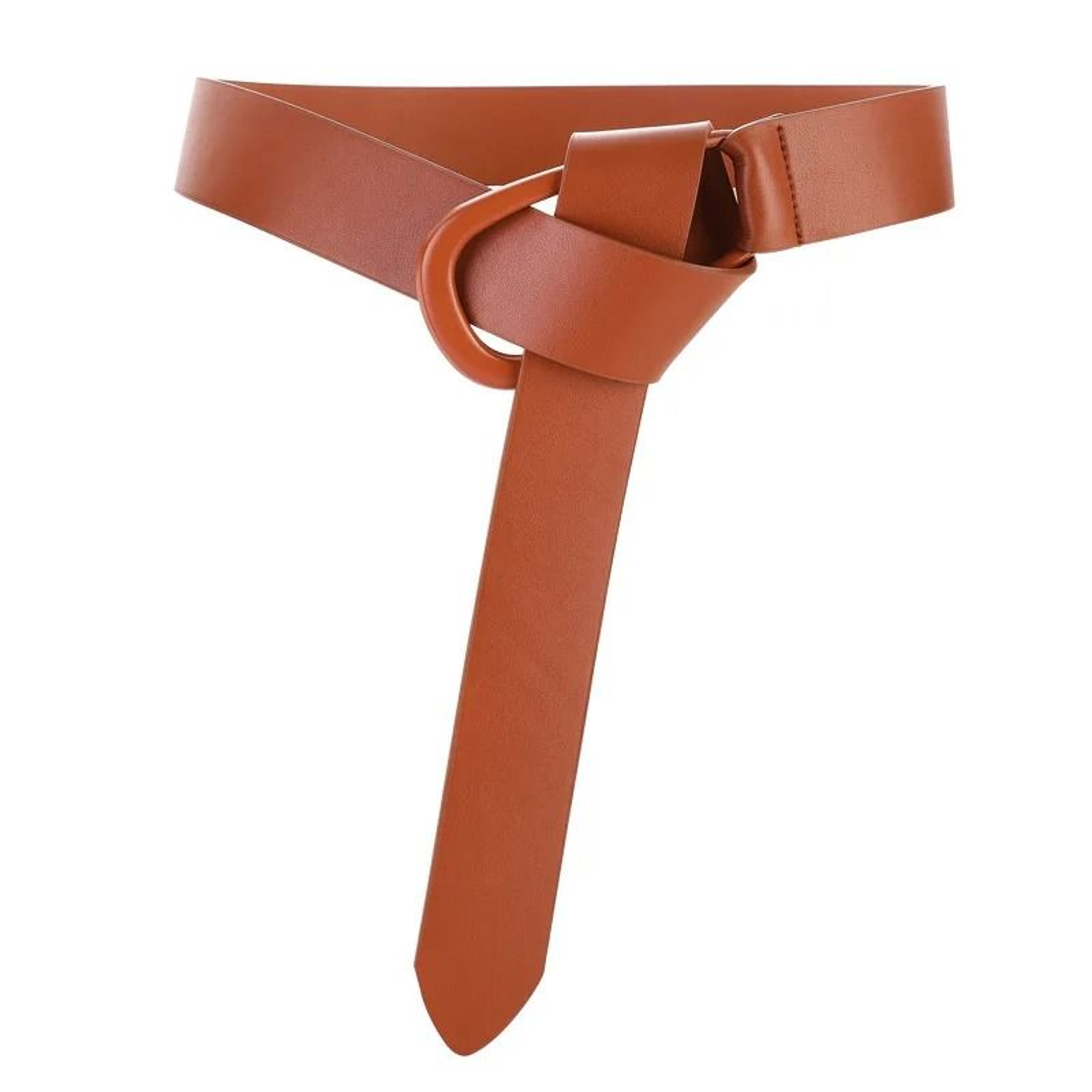 Womens Genuine Leather Knot Belt Adjustable Waist Cincher For Dresses Sweaters And Blazers 9