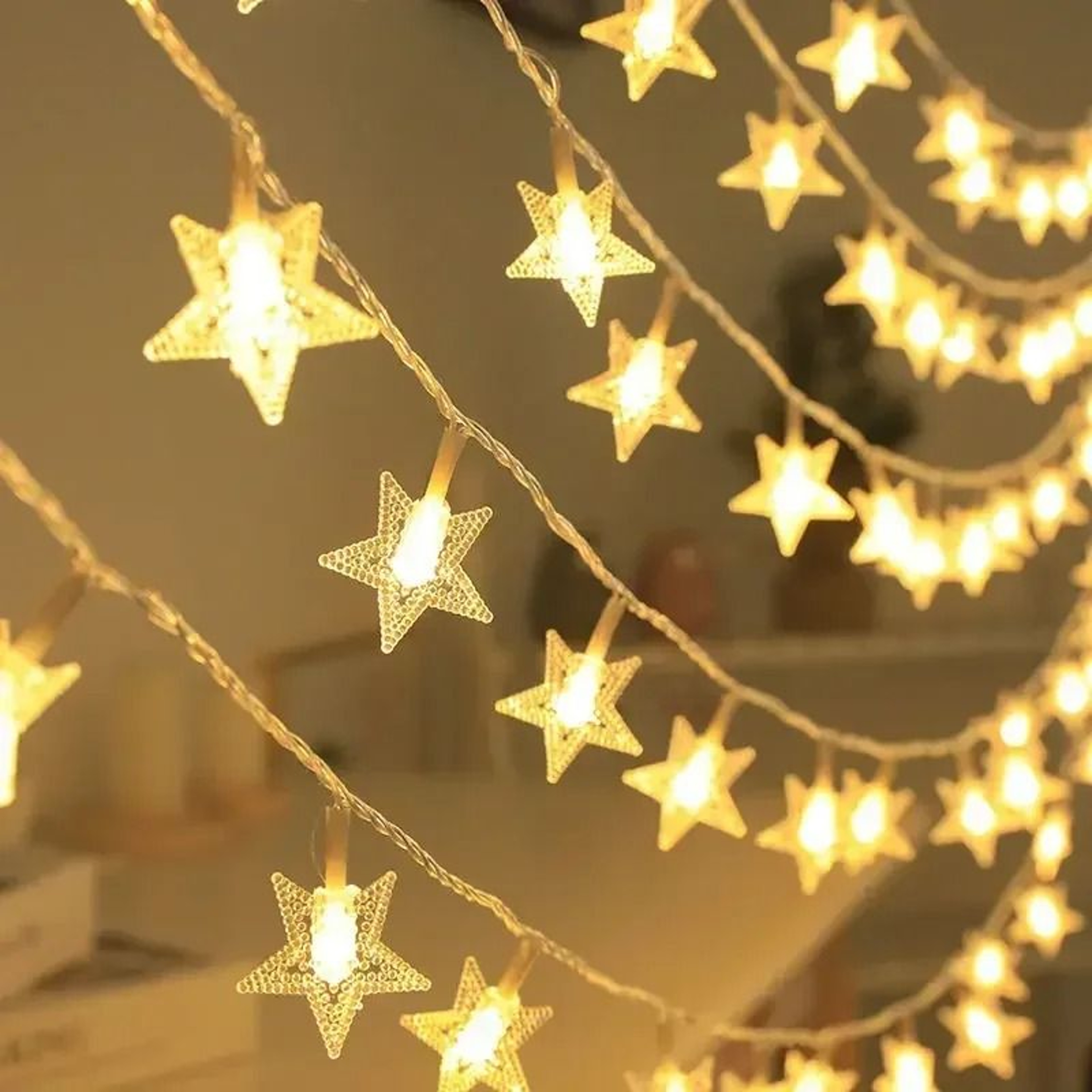 LED Star String Lights Outdoor Fairy Garland Lights For Home Wedding Garden Christmas Decor 7