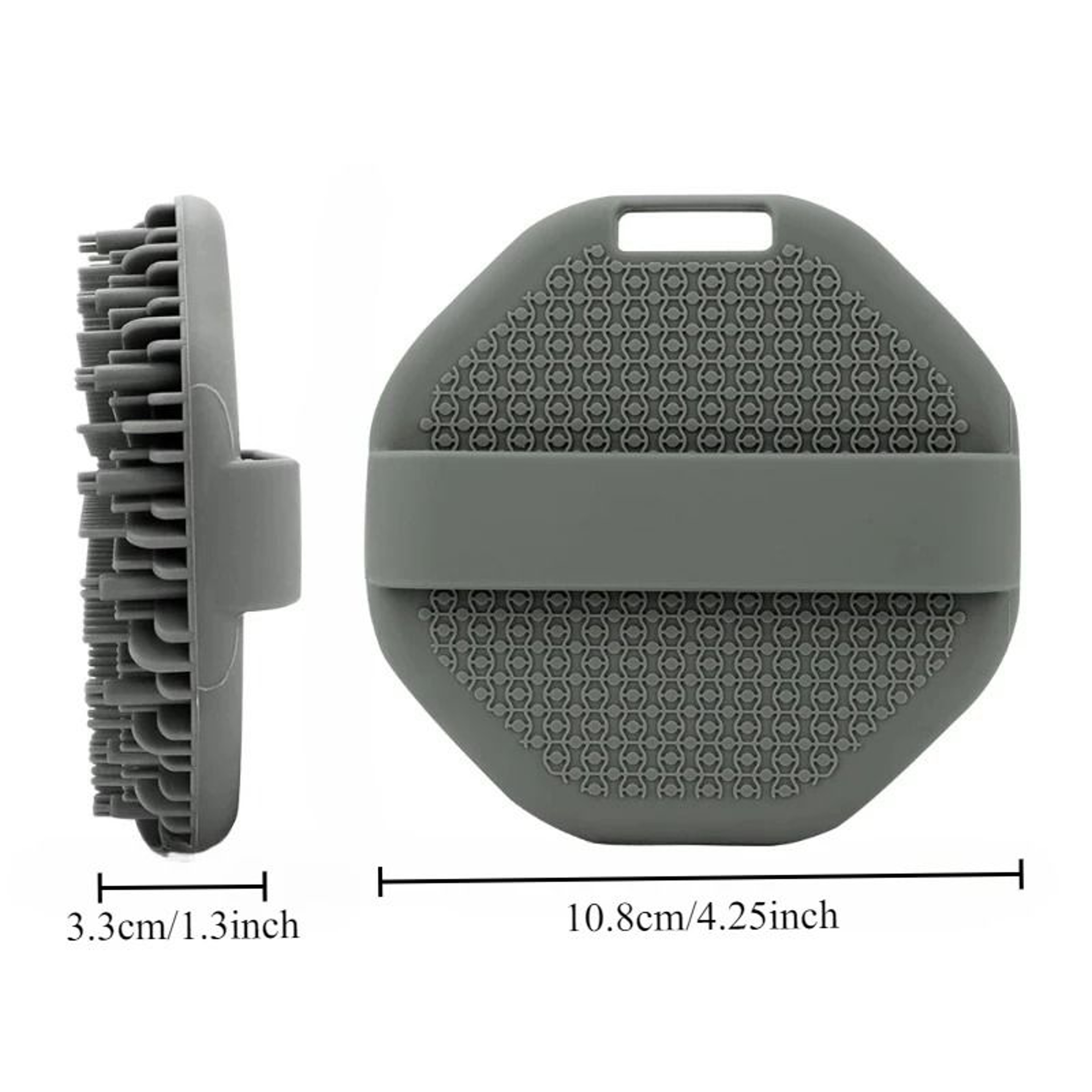 Polygonal Silicone Bath Brush Exfoliating Body Scrubber And Massage Tool 4