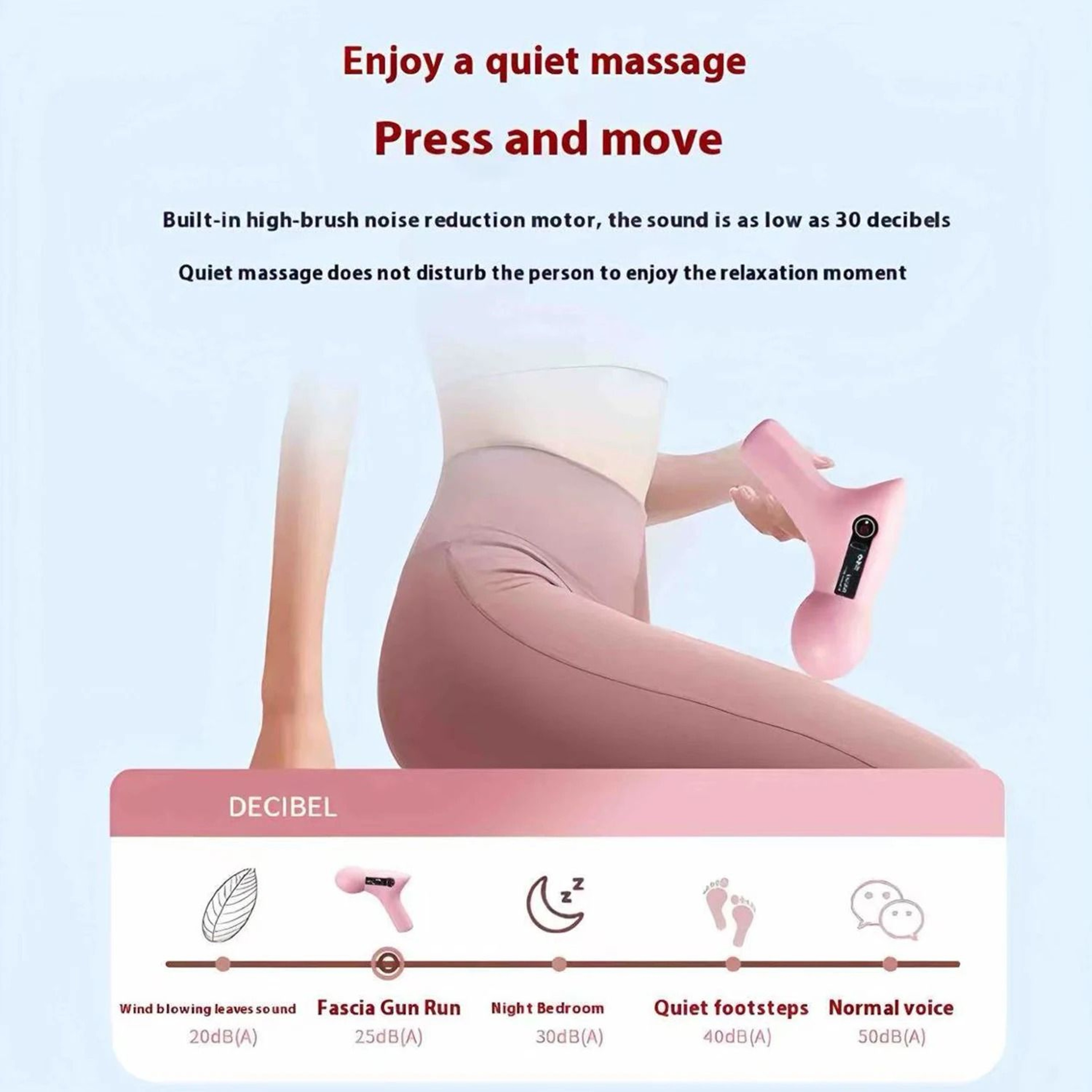 Mini Massage Gun With LCD Screen And 6 Heads Portable Electric Muscle Massager 2