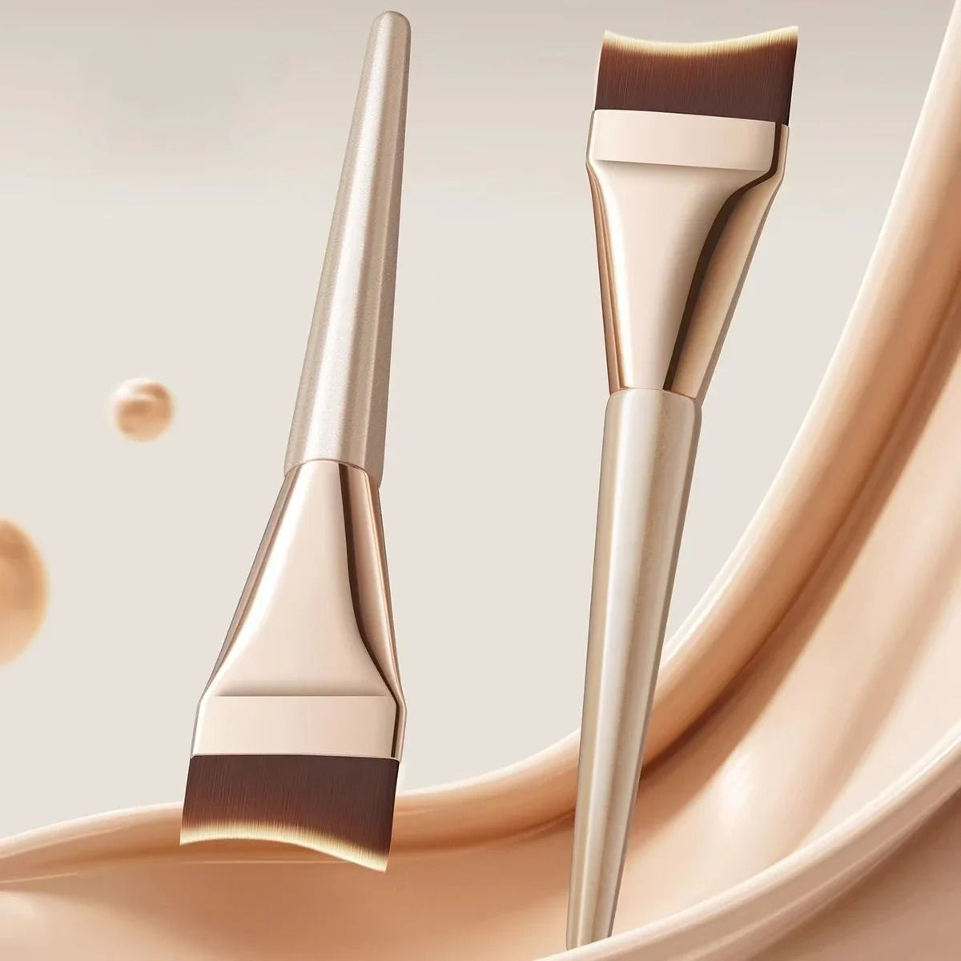 Arc Shaped Ultra Thin Flat Foundation Brush Professional Liquid Makeup Brush 1