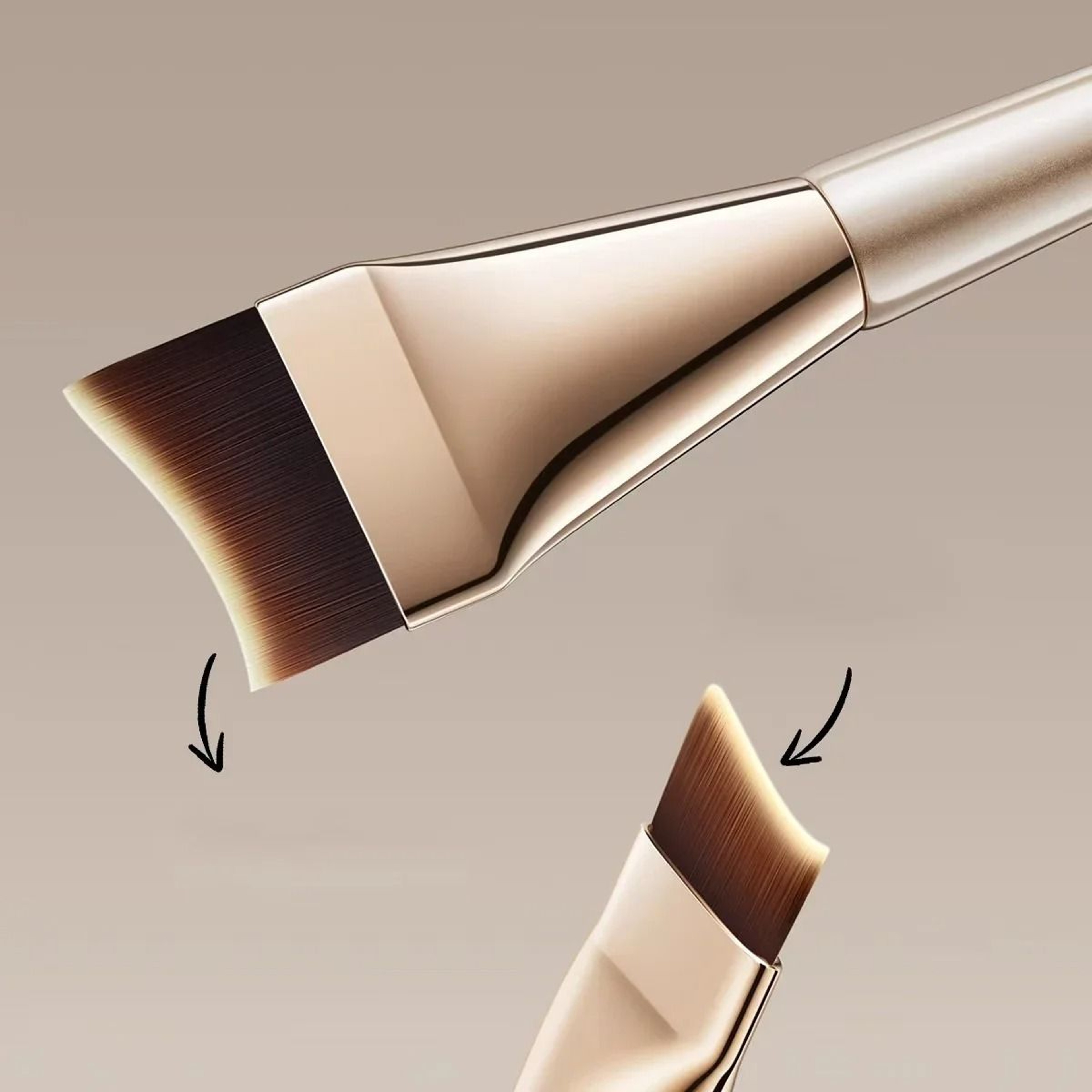 Arc Shaped Ultra Thin Flat Foundation Brush Professional Liquid Makeup Brush 5