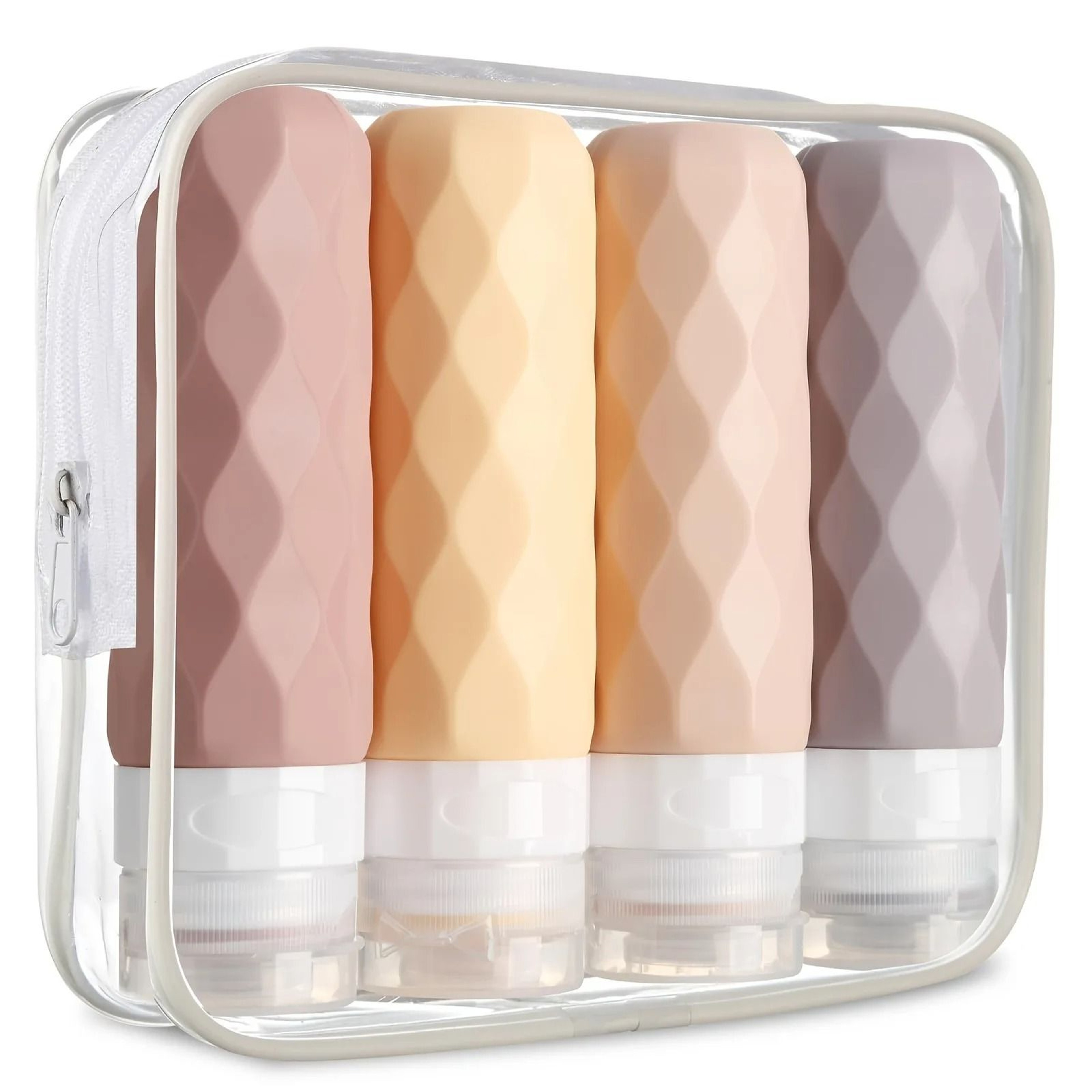Leak Proof Travel Bottle Set Silicone TSA Approved Toiletry Containers 4 Pack 10