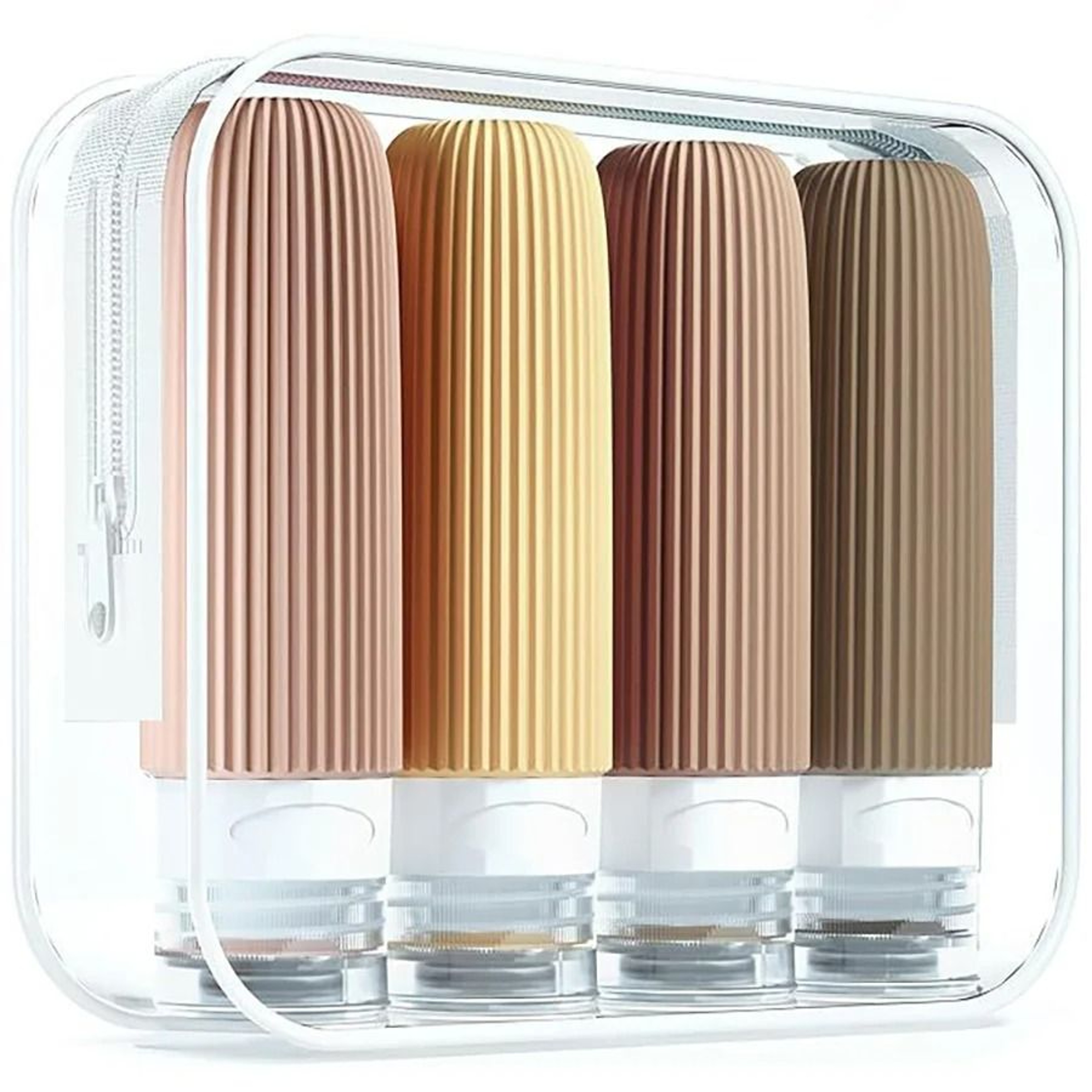 Leak Proof Travel Bottle Set Silicone TSA Approved Toiletry Containers 4 Pack 5