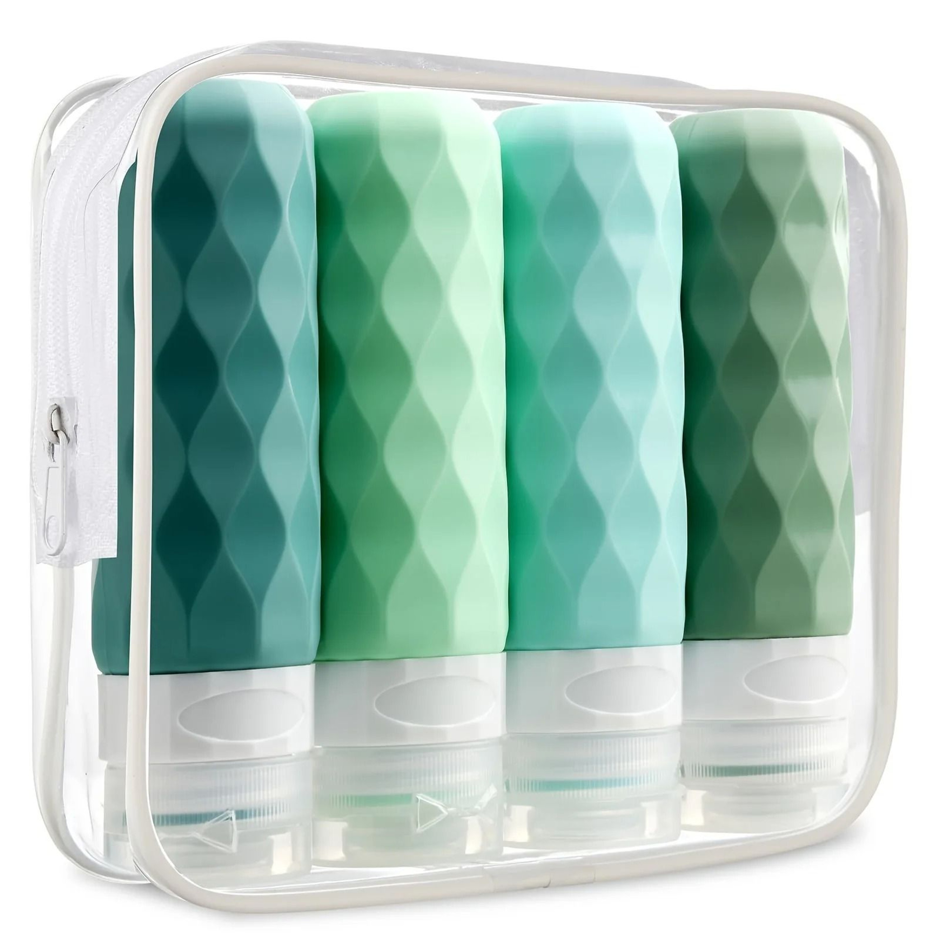 Leak Proof Travel Bottle Set Silicone TSA Approved Toiletry Containers 4 Pack 11