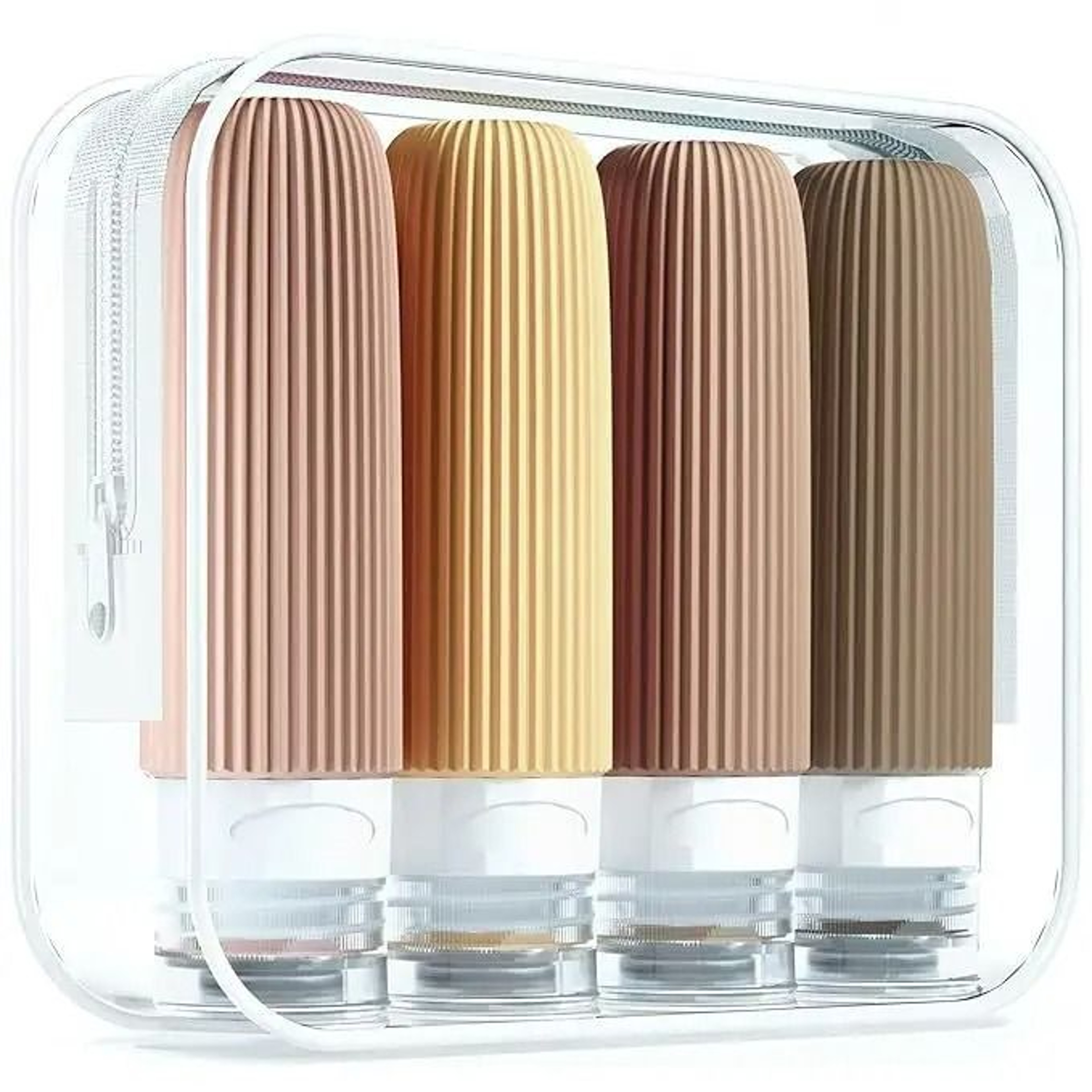 Leak Proof Travel Bottle Set Silicone TSA Approved Toiletry Containers 4 Pack 12