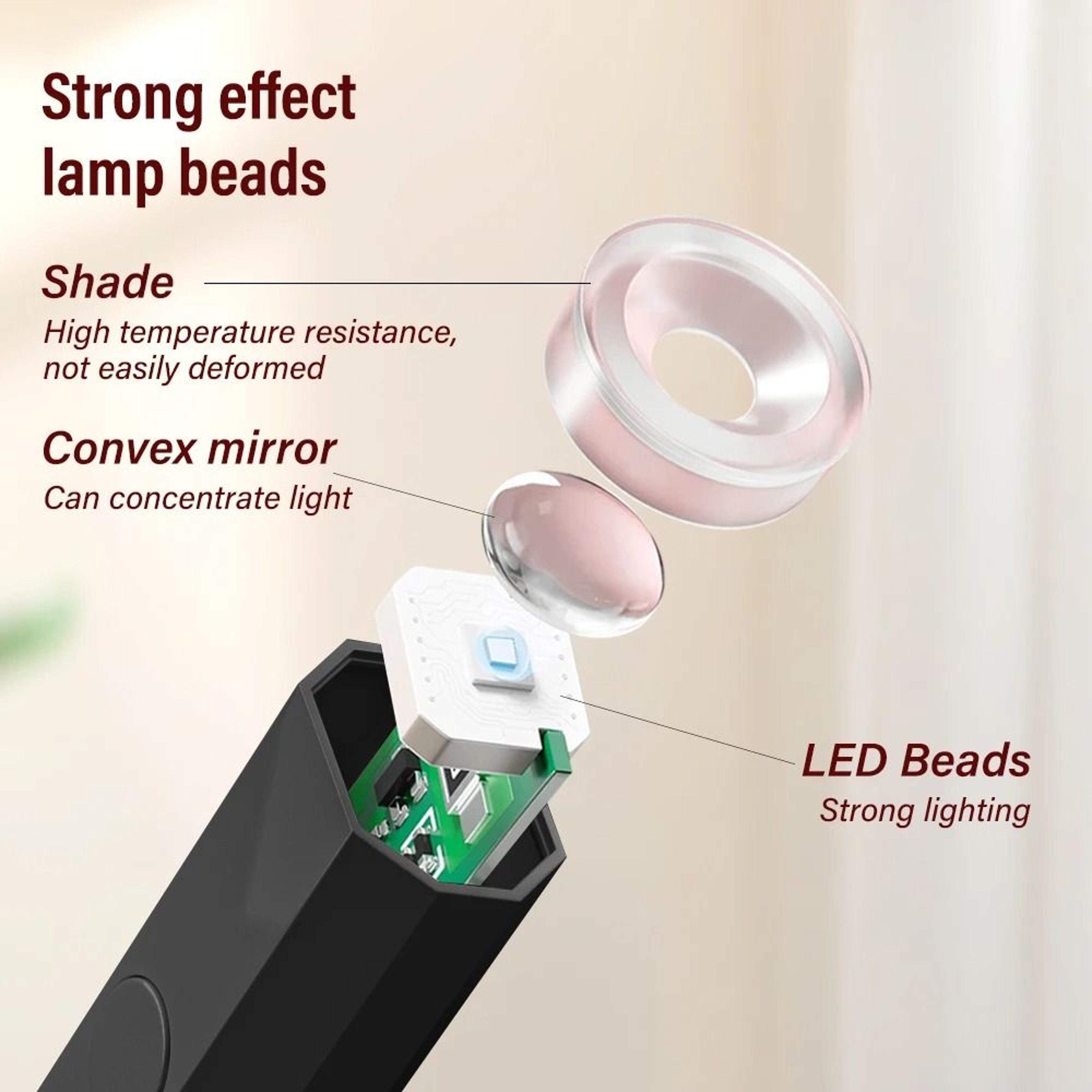UV Light For Gel Nails Mini LED Nail Lamp With Timing Modes For Home Salon 5