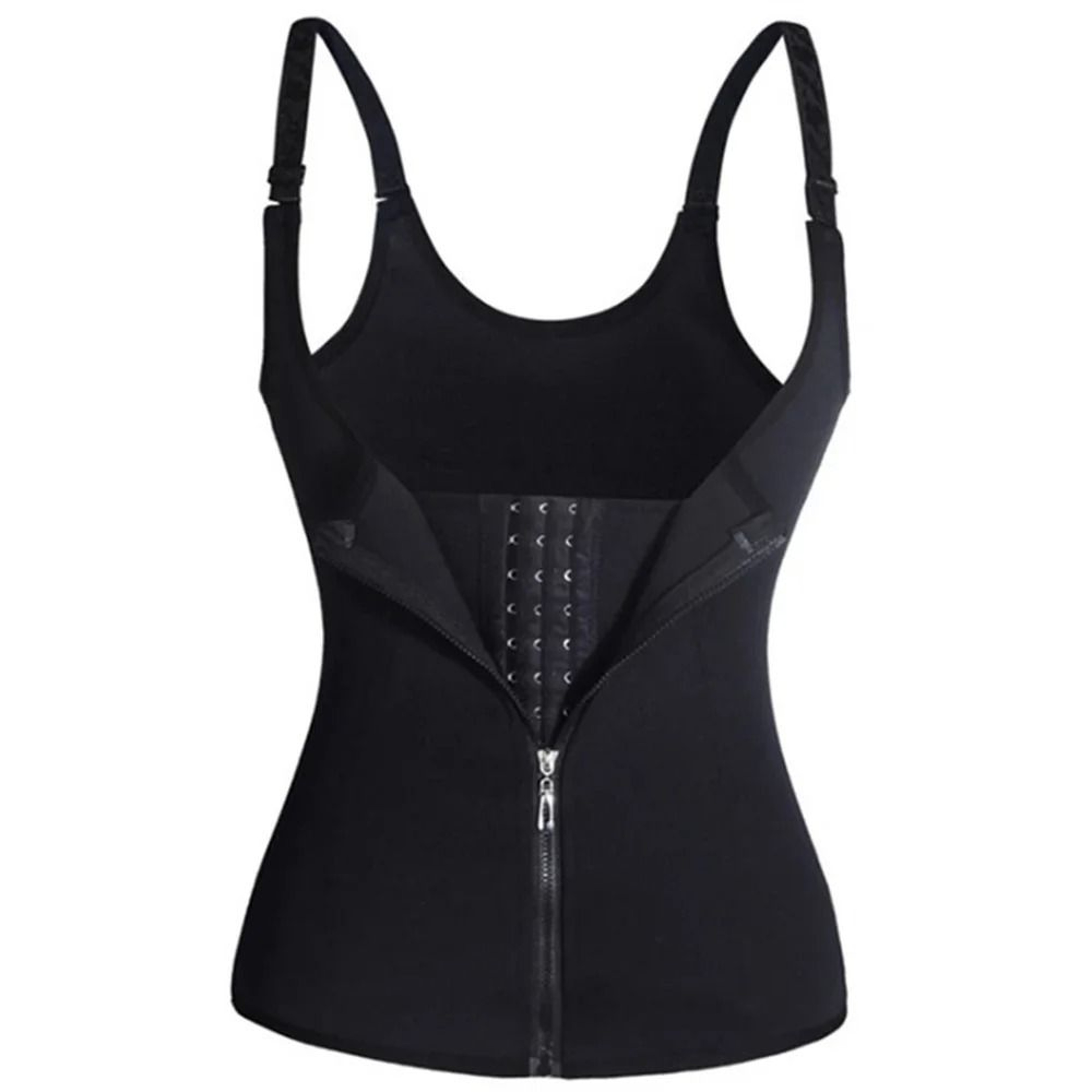 Waist Trainer Tank Top Zipper Tummy Control Sleeveless Body Shaper For Women 6