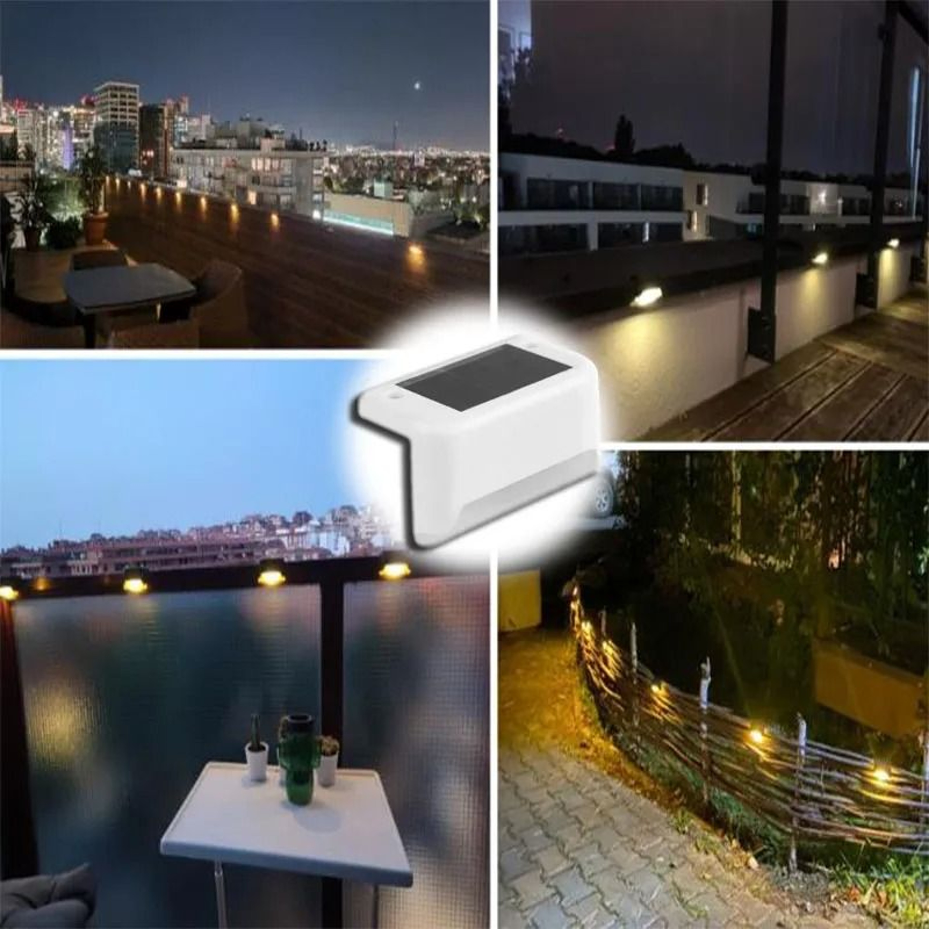 Warm White Solar Step Light Waterproof Outdoor LED Path And Stair Lamp For Garden Patio Fence 9