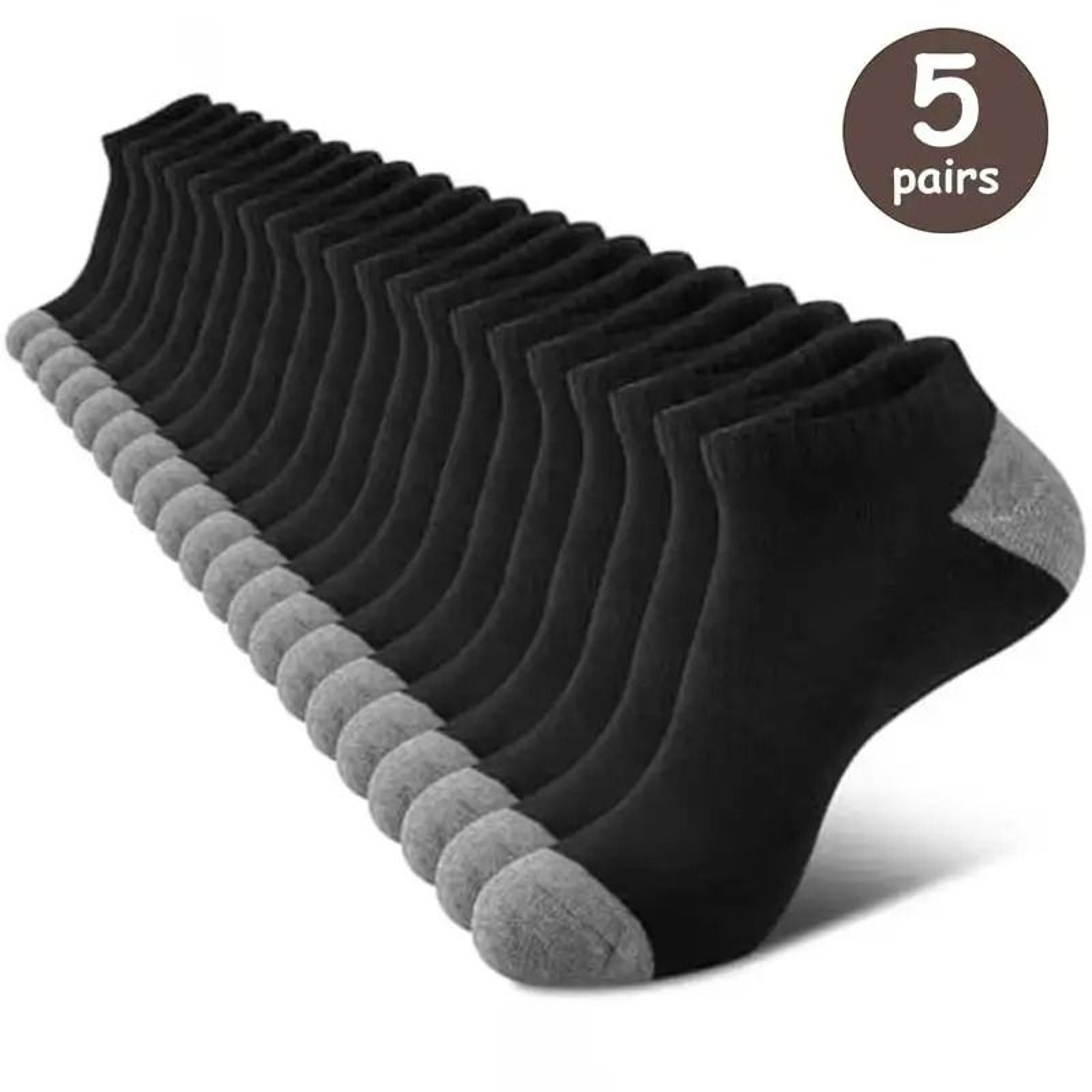 Breathable Low Cut Solid Color Socks 10 Pairs Sweat Absorbing Odor Resistant For Outdoor Activities 9