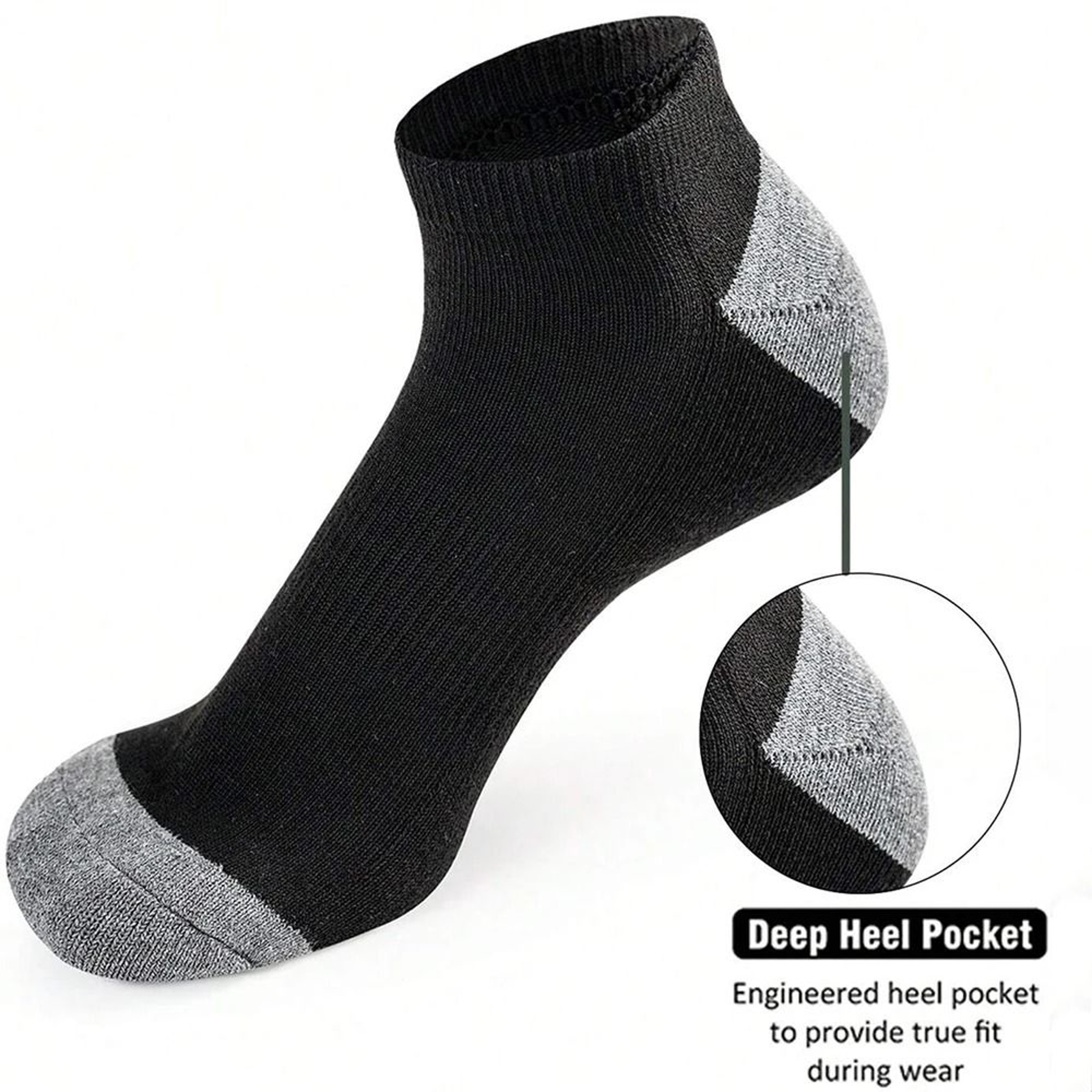 Breathable Low Cut Solid Color Socks 10 Pairs Sweat Absorbing Odor Resistant For Outdoor Activities 2
