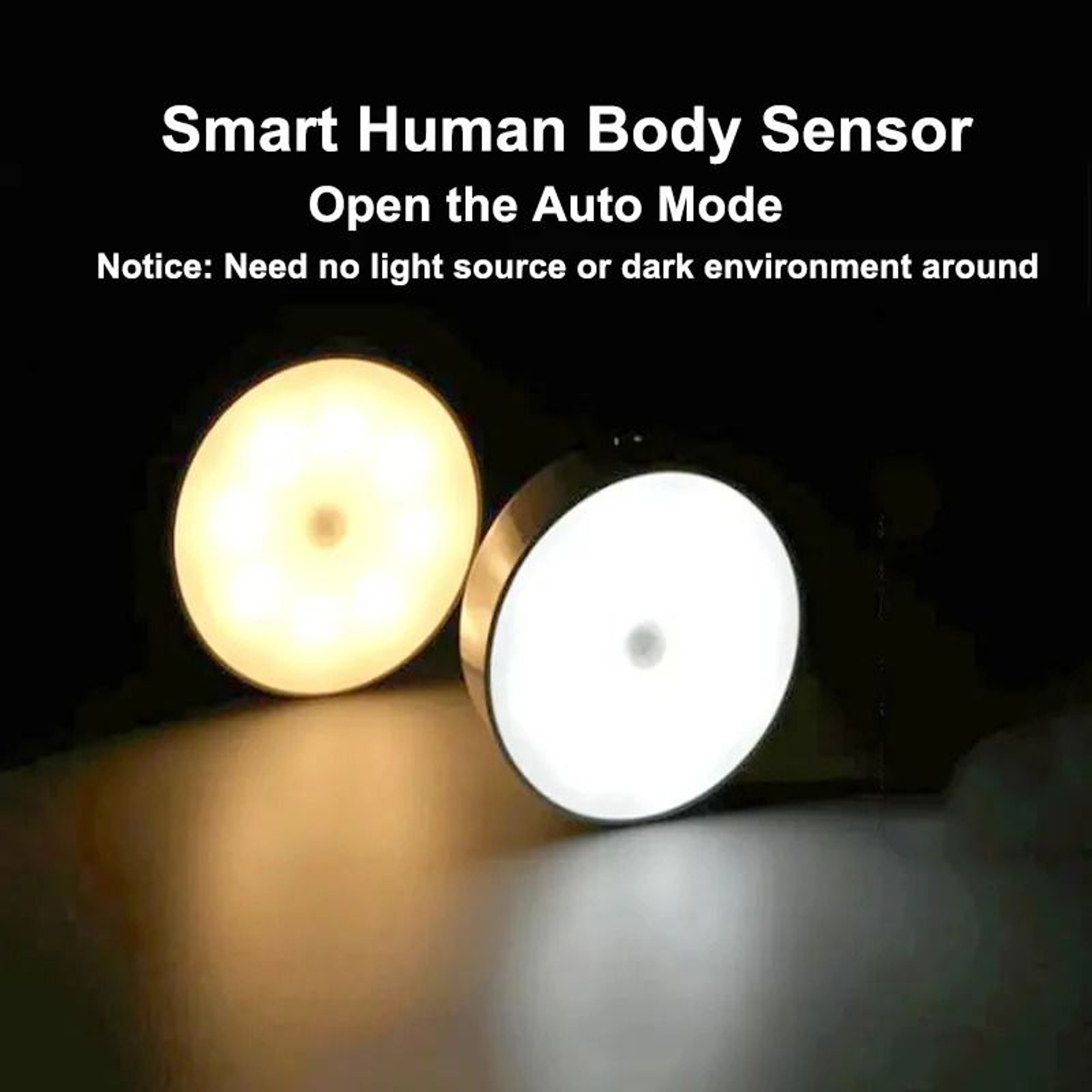 LED Smart Motion Sensor Night Light USB Rechargeable Wireless Magnetic Night Lamp 1