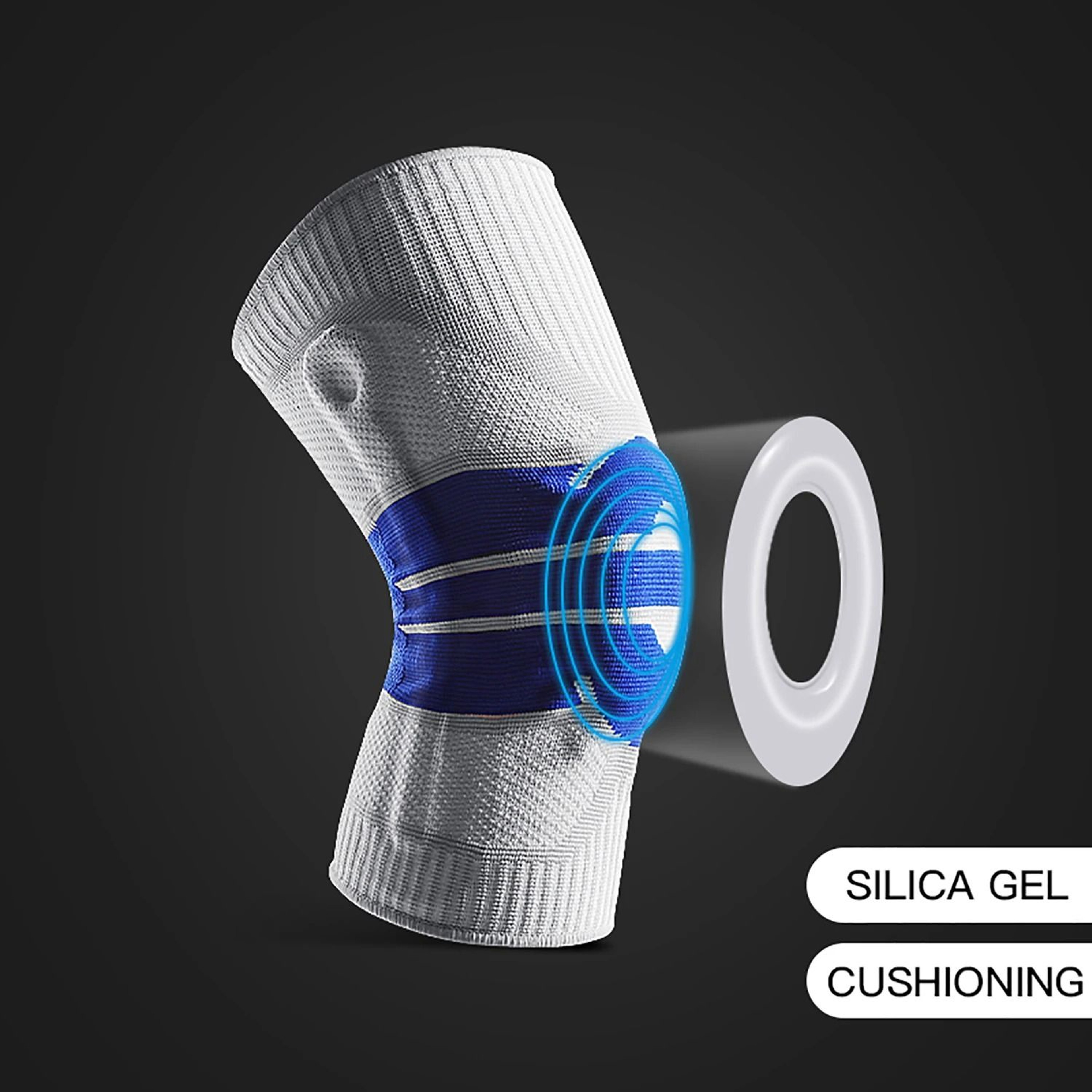 High Elastic Knee Support Brace For Sports Injury Protection And Patella Stability 2