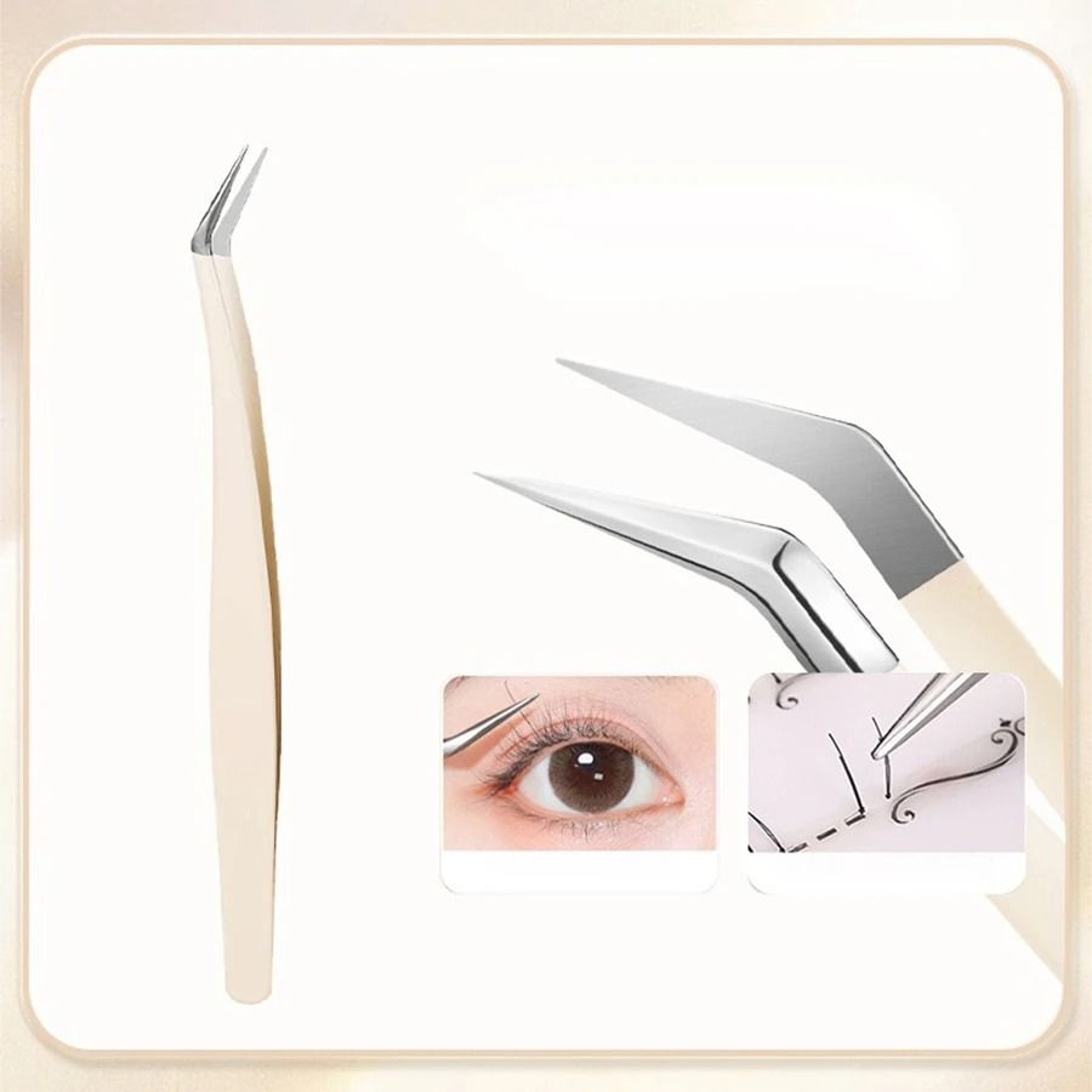 Stainless Steel Precision Eyelash Extension Tweezers 9