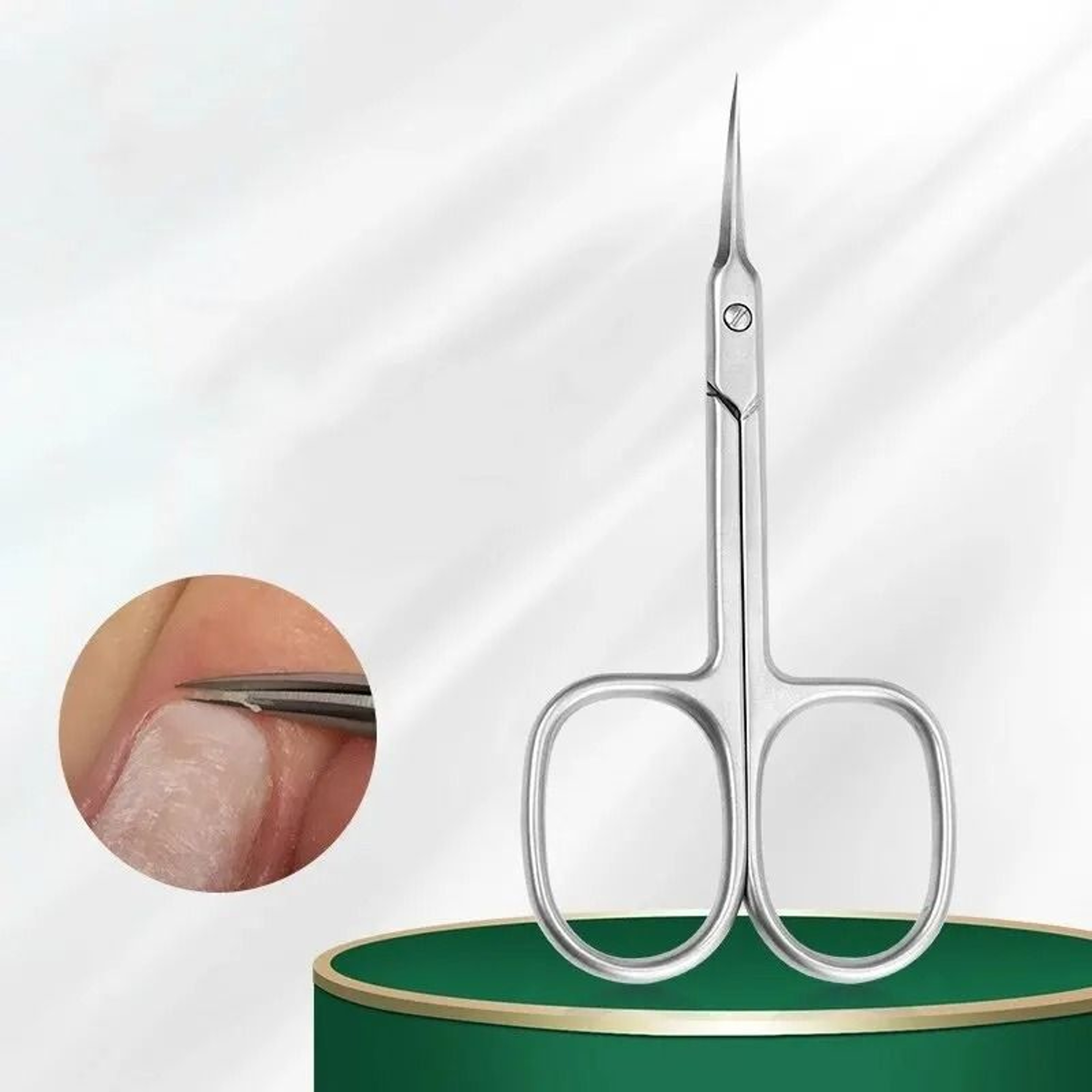 Stainless Steel Sharp Nose Dead Skin Scissors For Precise Cuticle Trimming 3