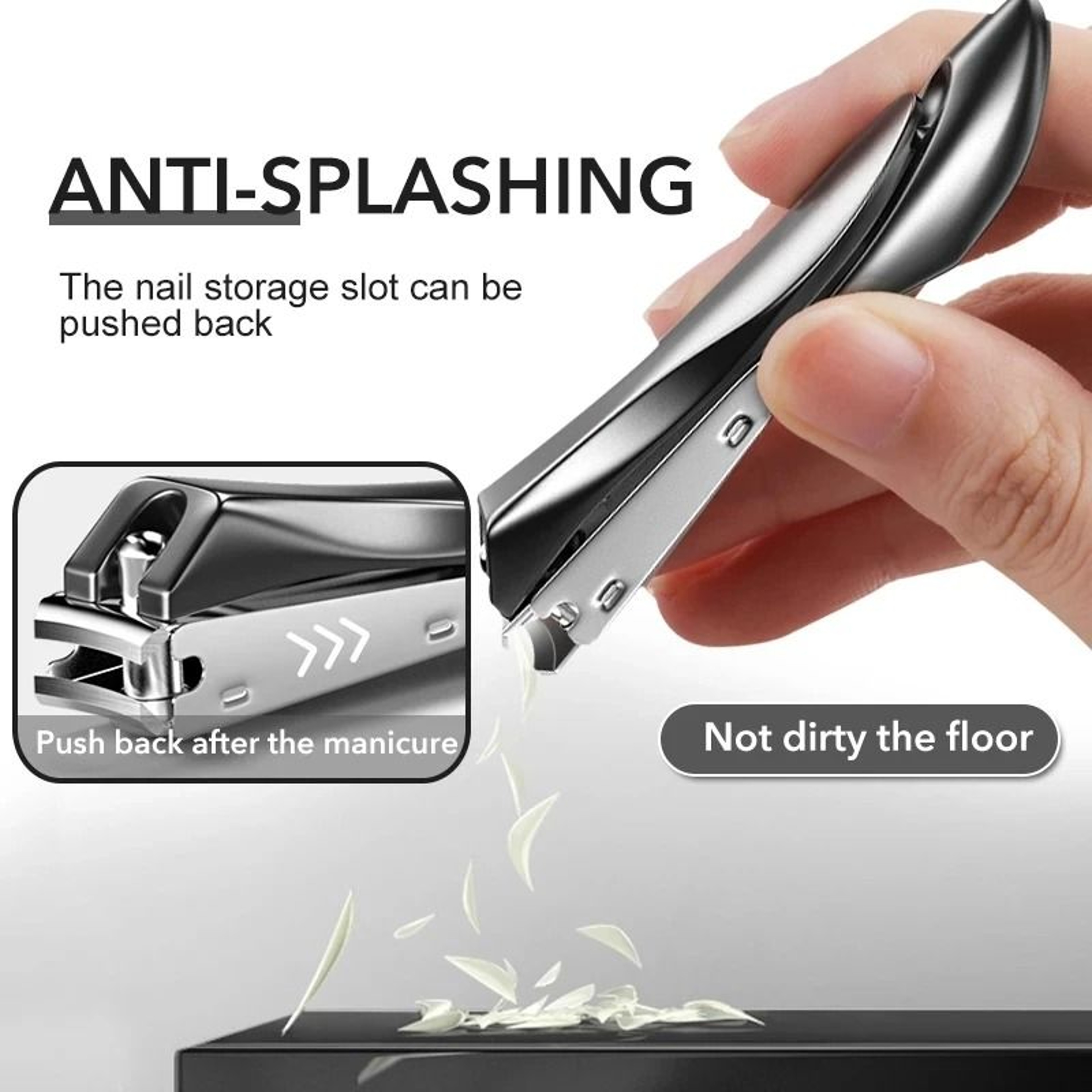 Stainless Steel Curved Blade Nail Clipper For Fingernails And Toenails 1