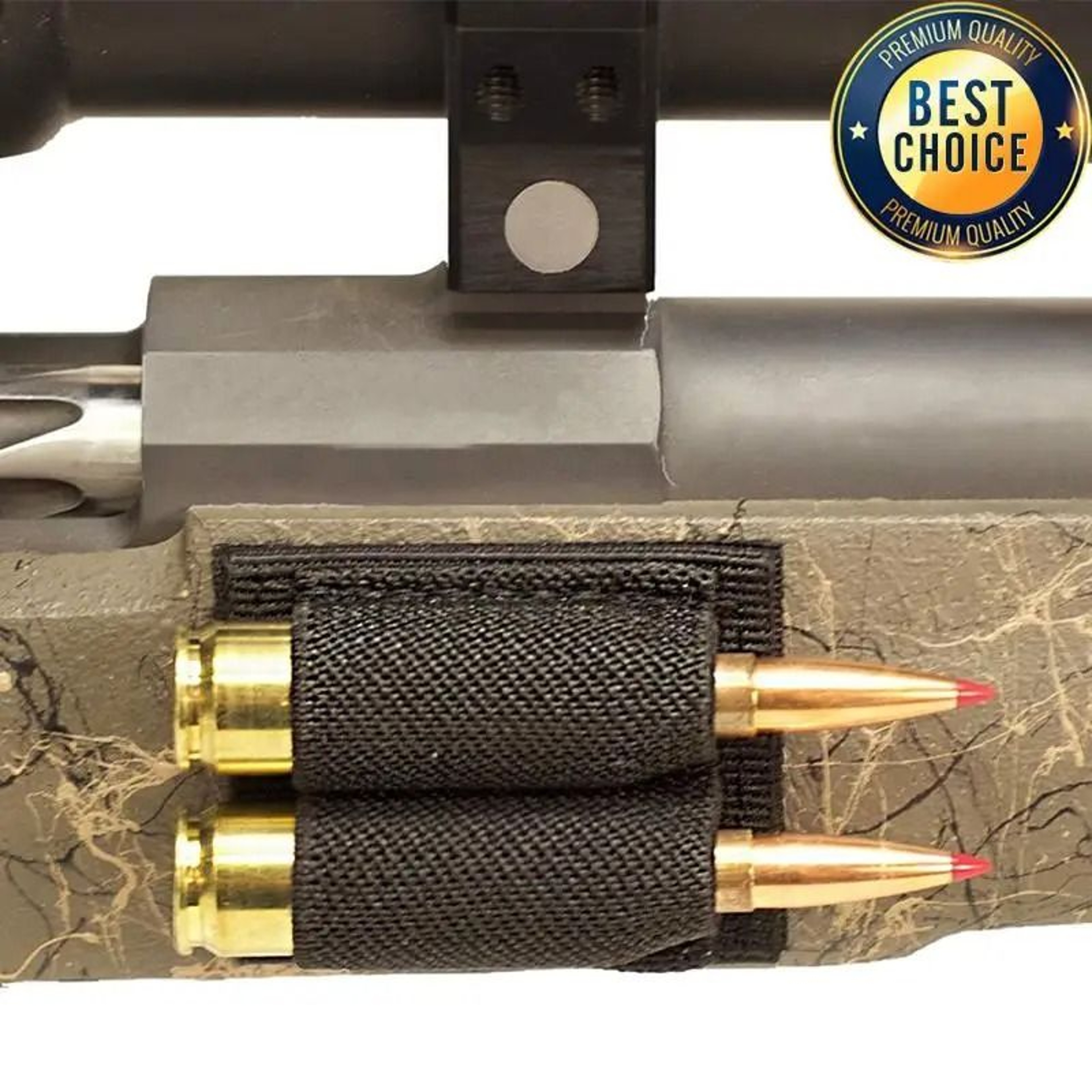 Tactical Two Round Ammo Holder Patch With Hook And Loop Backing 5