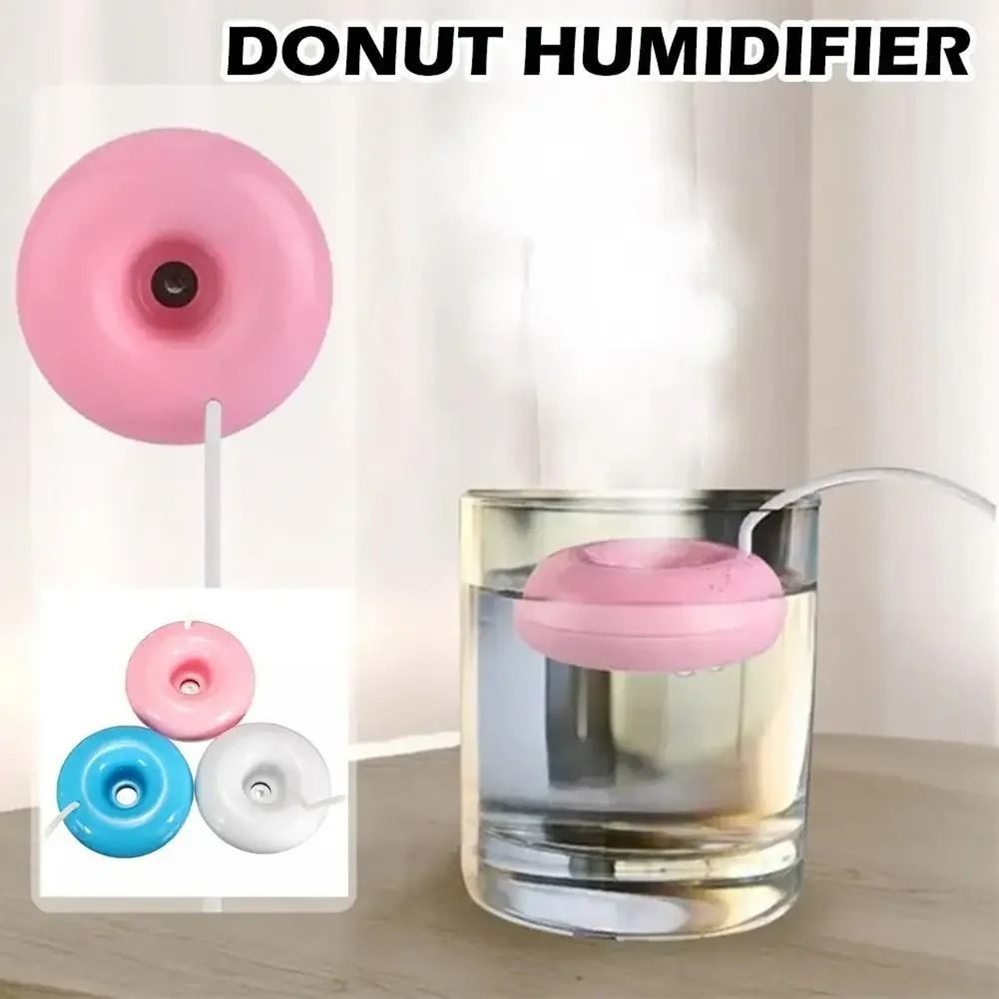 Mini Donut USB Negative Ion Humidifier And Air Purifier 1