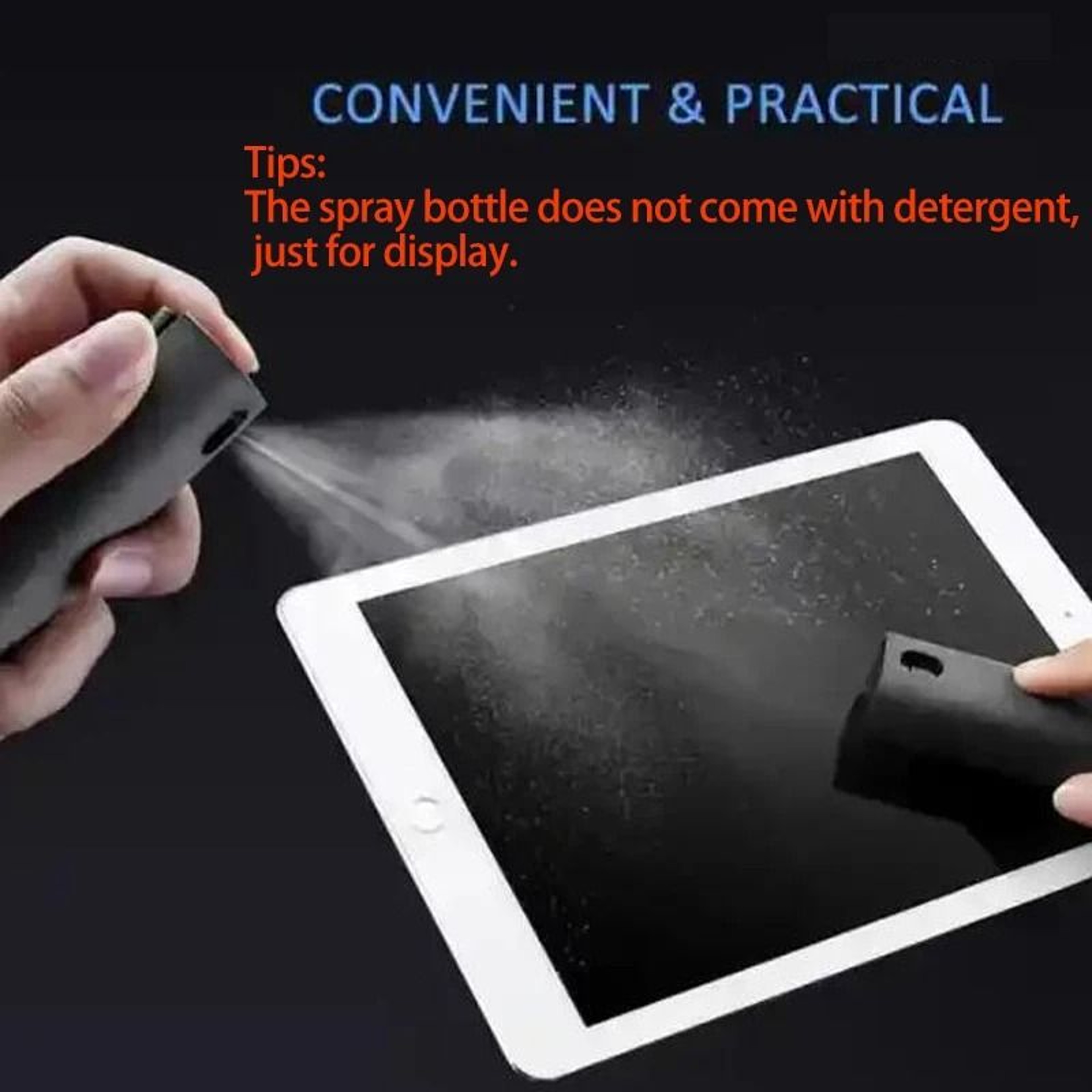 2 In 1 Screen Cleaner Kit With Spray And Fiber Flannelette Wipe 2