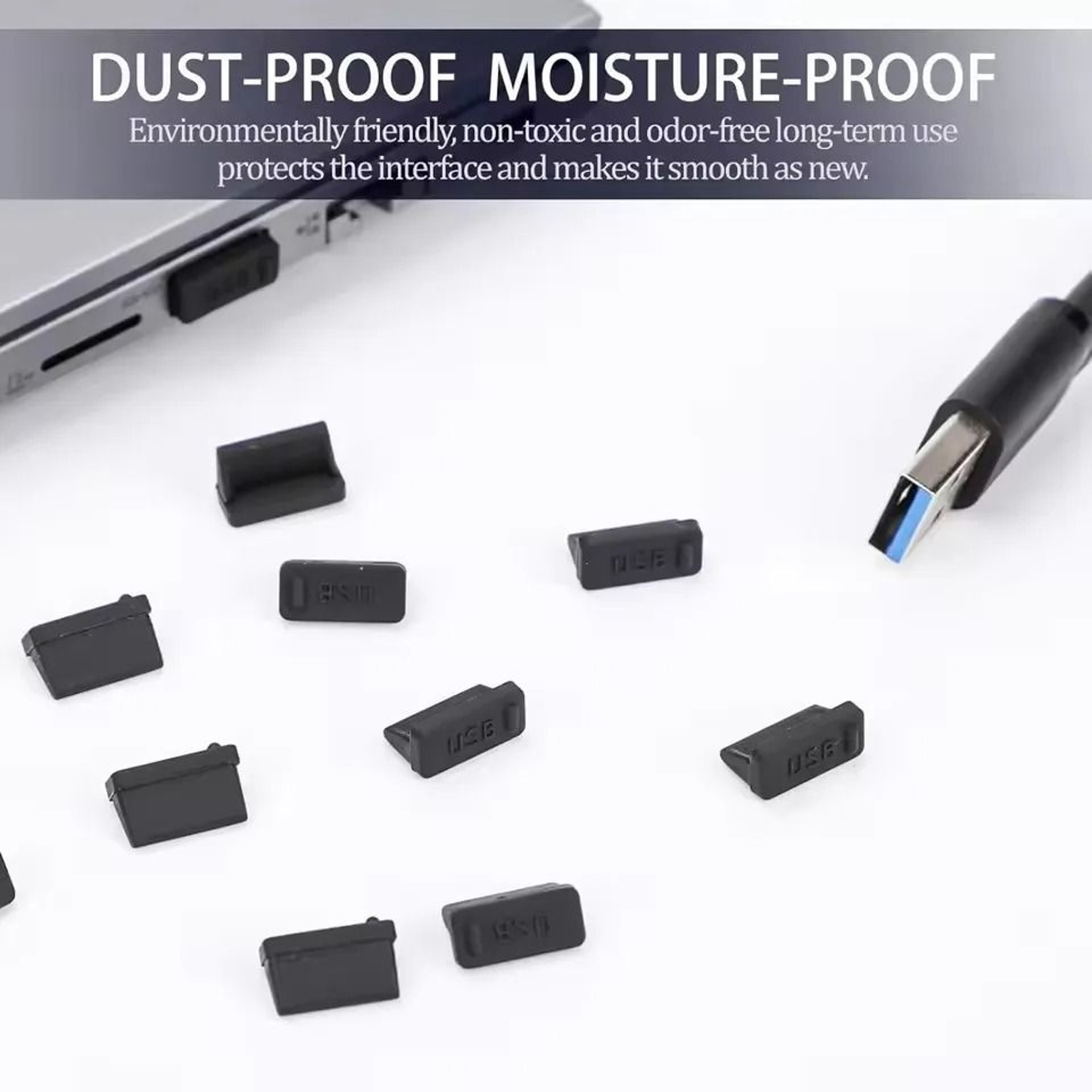 Universal Silicone Dust Plug Covers For USBA Ports 4