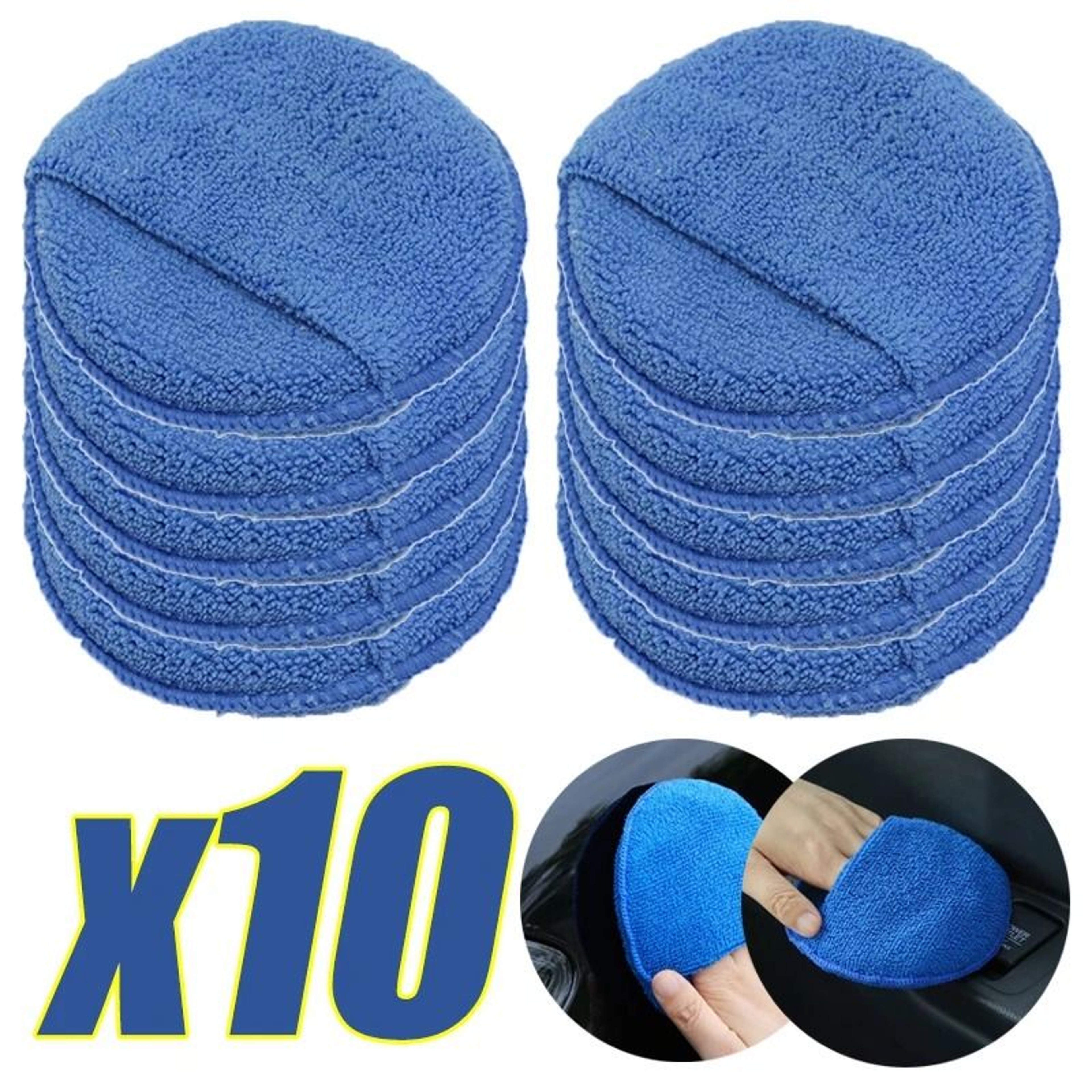 Microfiber Wax Applicator Pads With Finger Pocket For Car Polishing 0