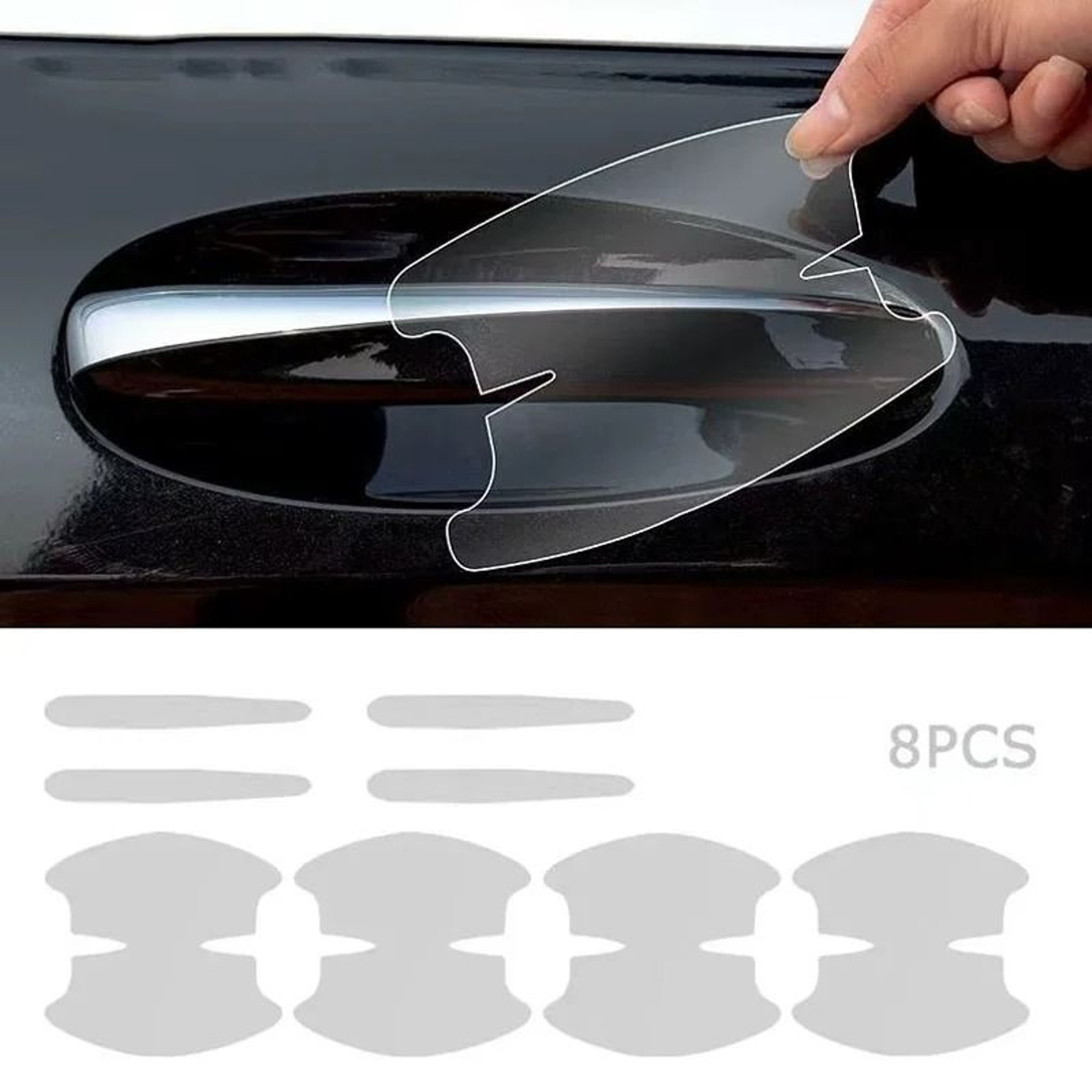 8Piece Car Door Handle ScratchProof Protective Sticker Set 6
