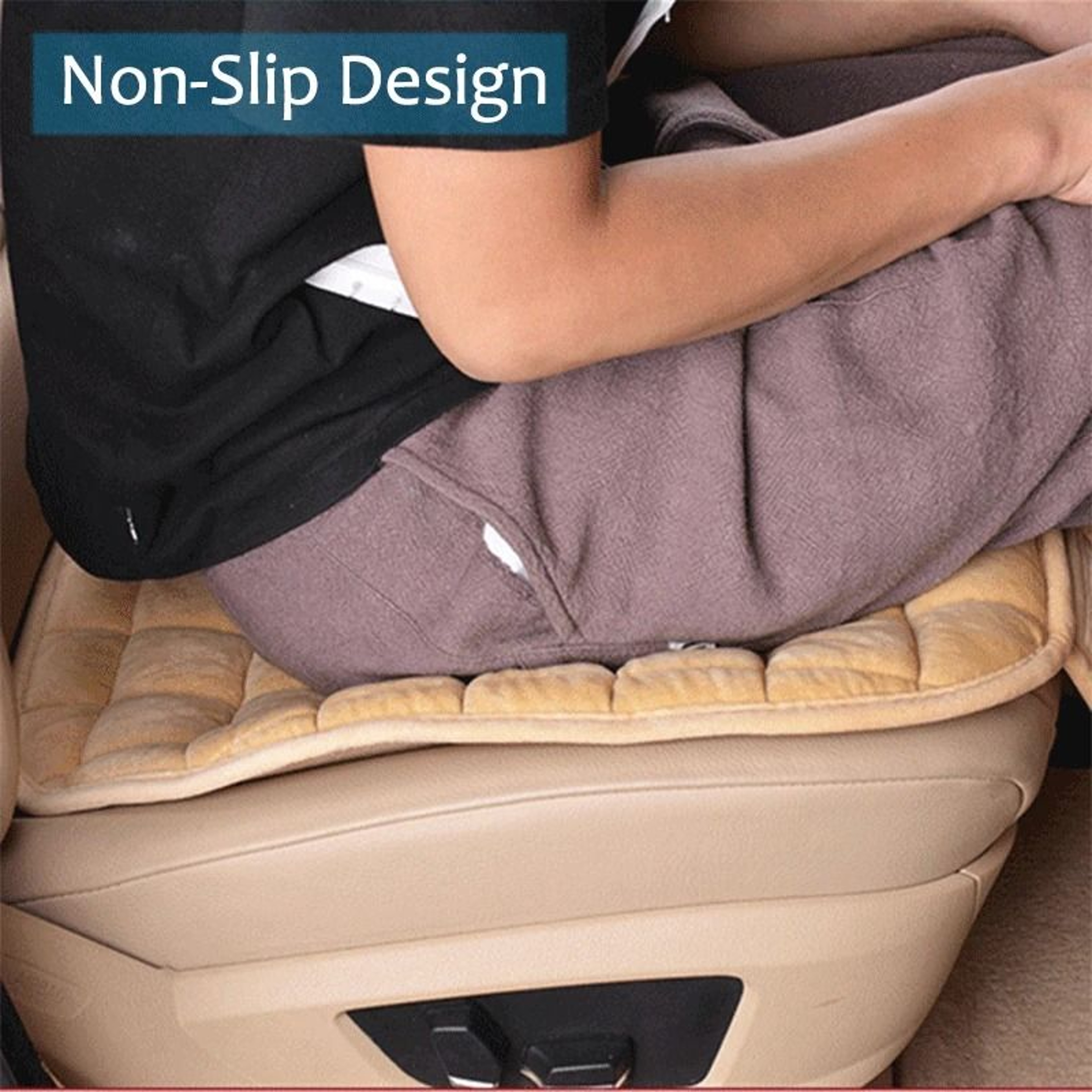 Soft Plush Car Seat Cushion Cover Anti Slip Universal Seat Protector 3