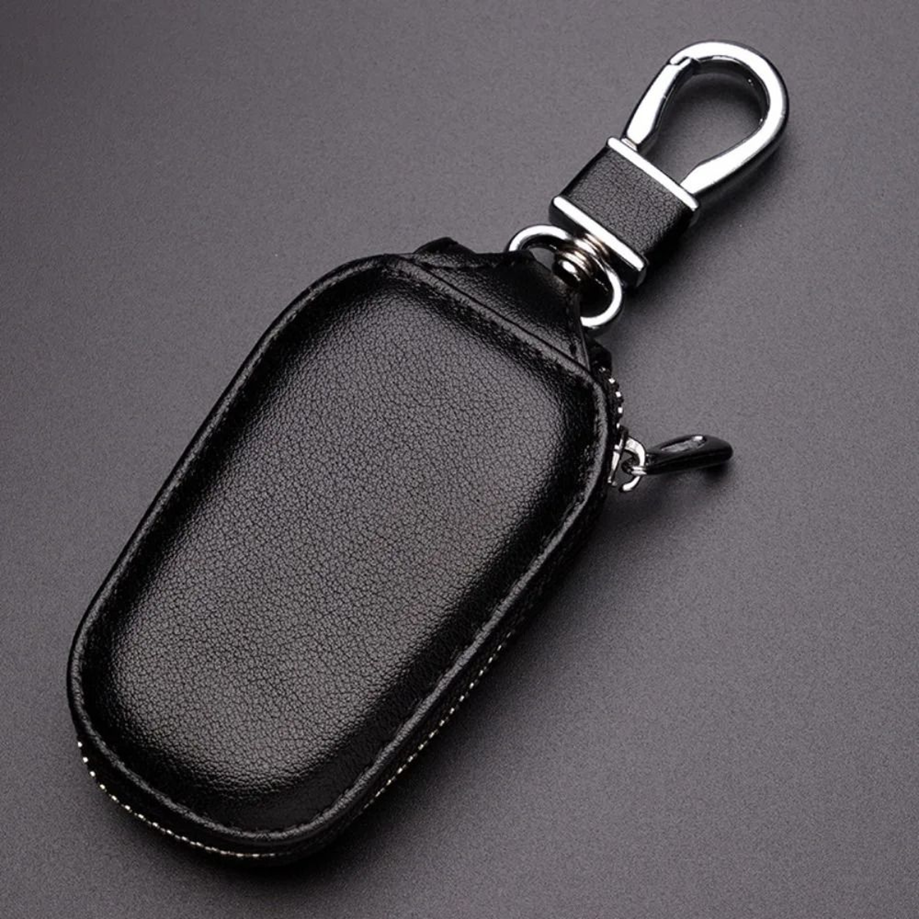 PU Leather Car Keychain Cover Wallet With Zipper Key Organizer 6