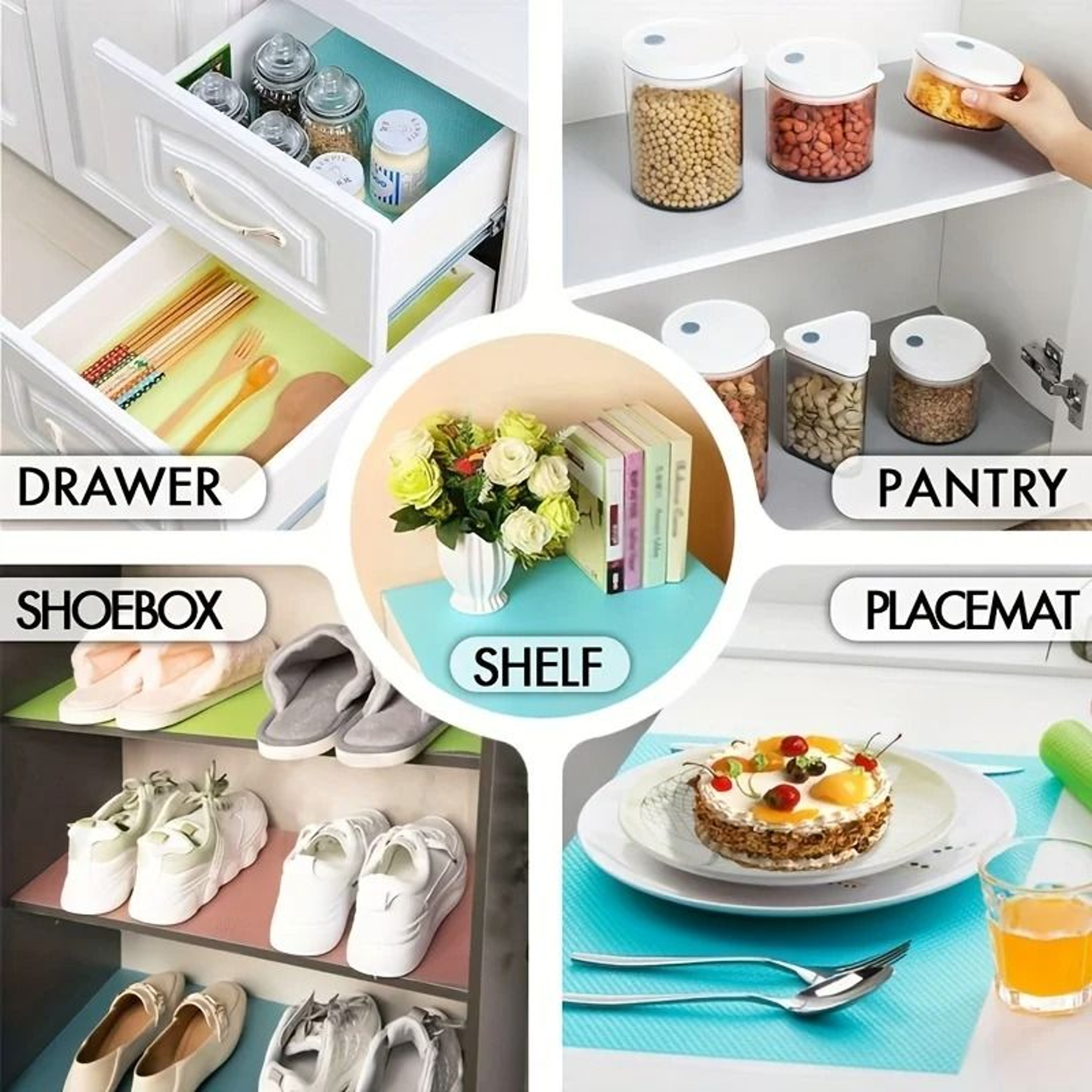 4 PCs EVA Waterproof Refrigerator And Kitchen Mat Set 3