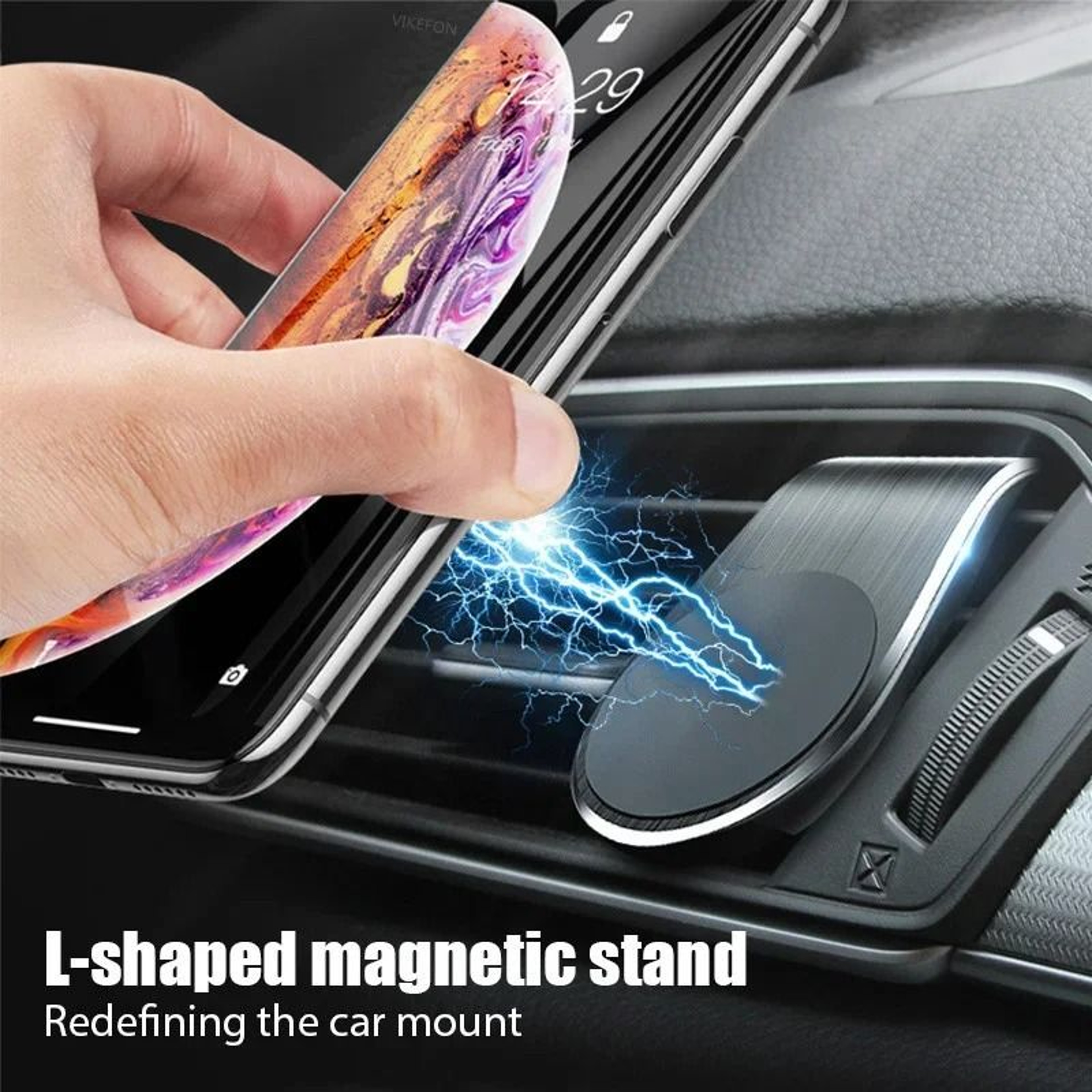 Magnetic Car Phone Holder Air Vent Clip Mount For Smartphones And GPS 0