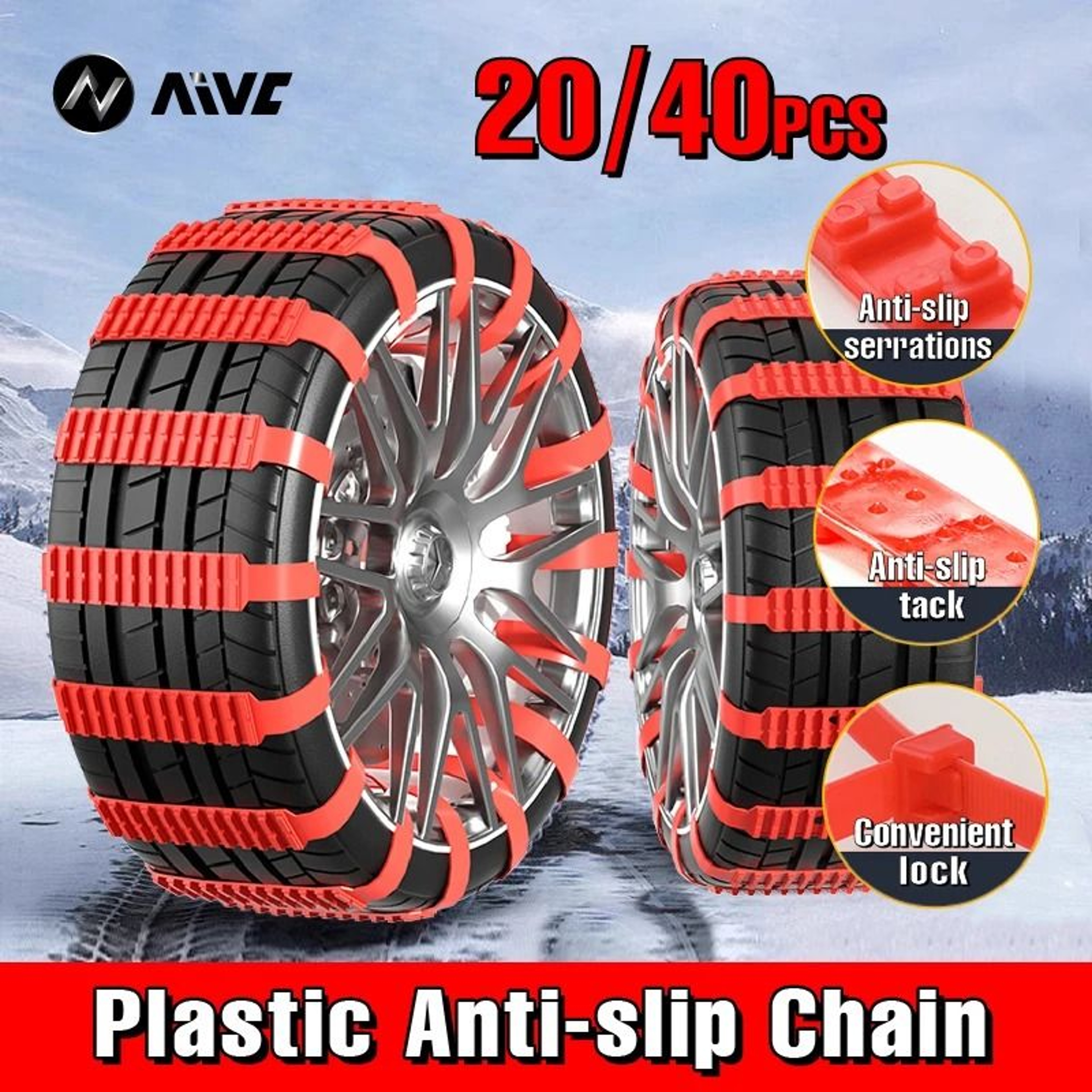 AntiSkid Snow Chains For Car And Motorcycle Wheels Universal Winter AntiSlip Emergency Traction Cha 0