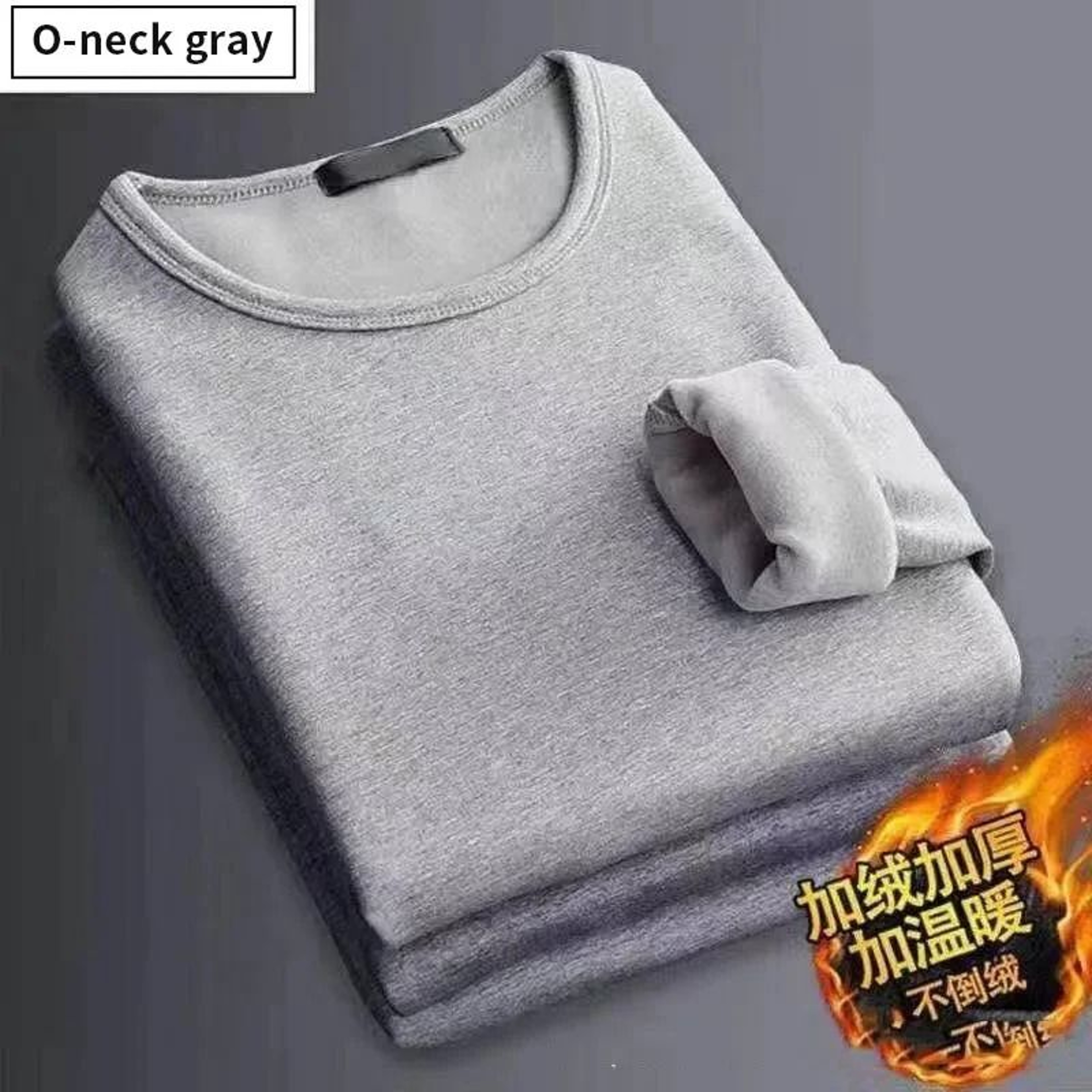 Men Plush Thermal Long Sleeve T Shirt Plus Velvet Fleece Lined Winter Base Layer Top 10