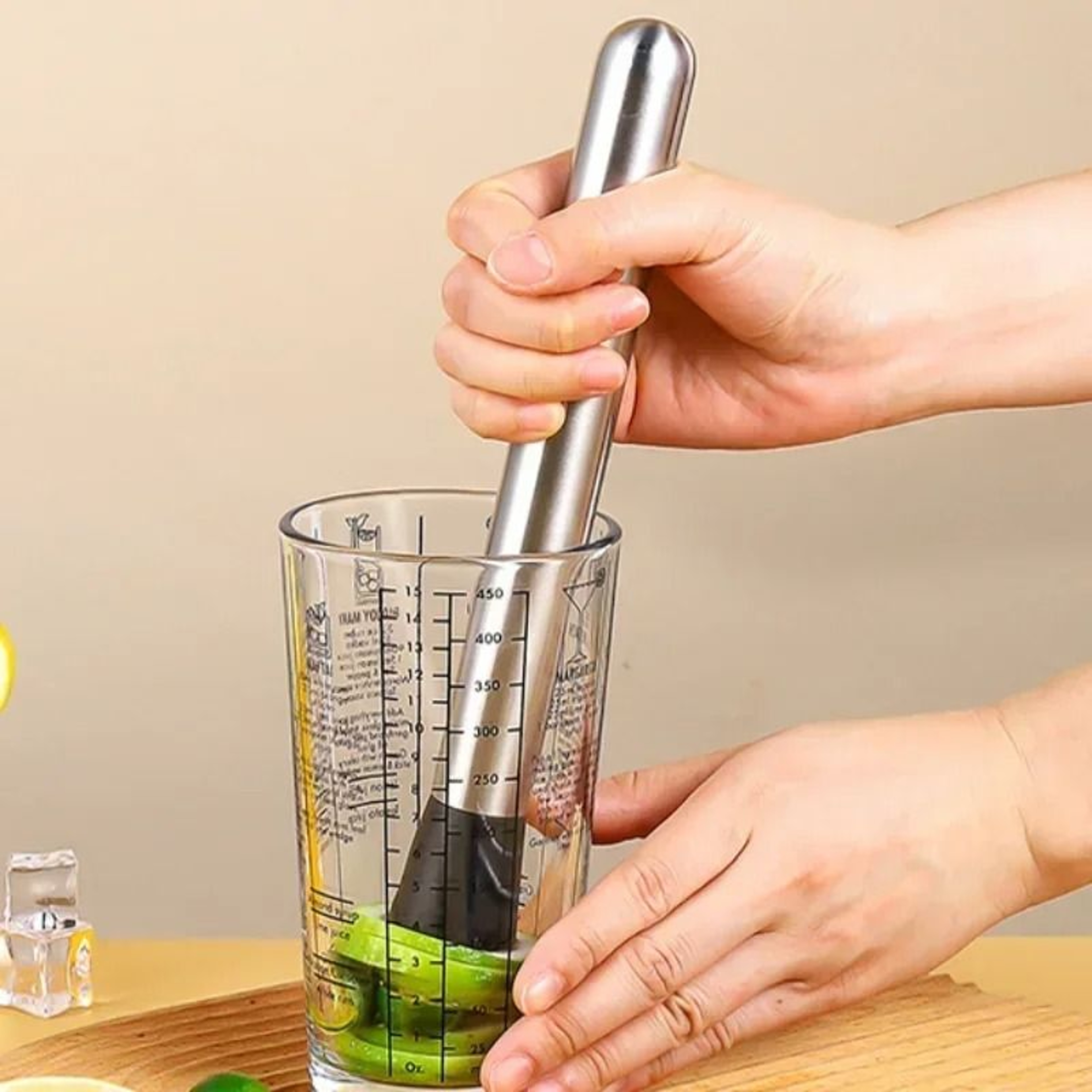 Stainless Steel Ice Crusher Hammer Cocktail Muddler Tool 0