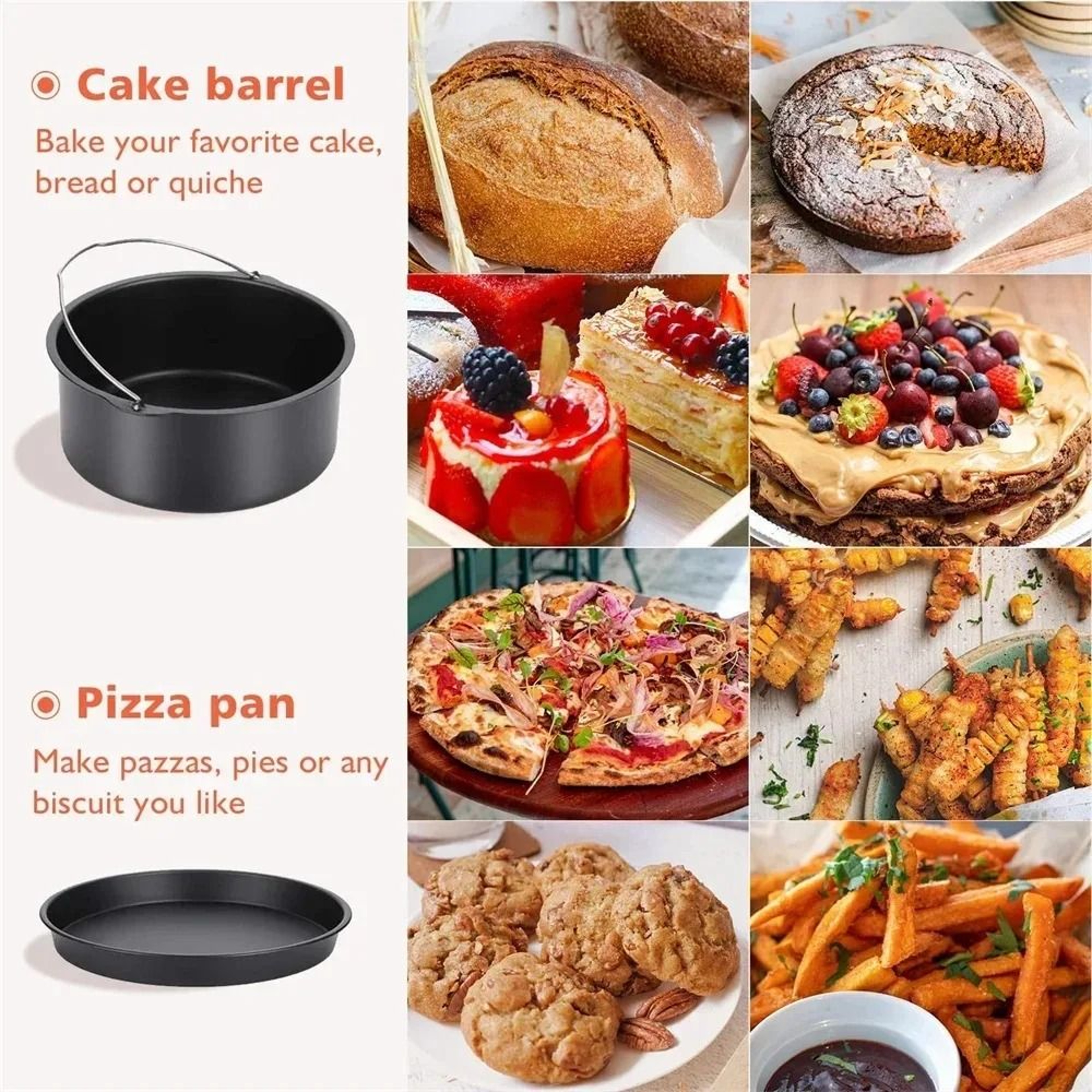 Non Stick Round Cake Pan For Air Fryer And Oven Baking 2
