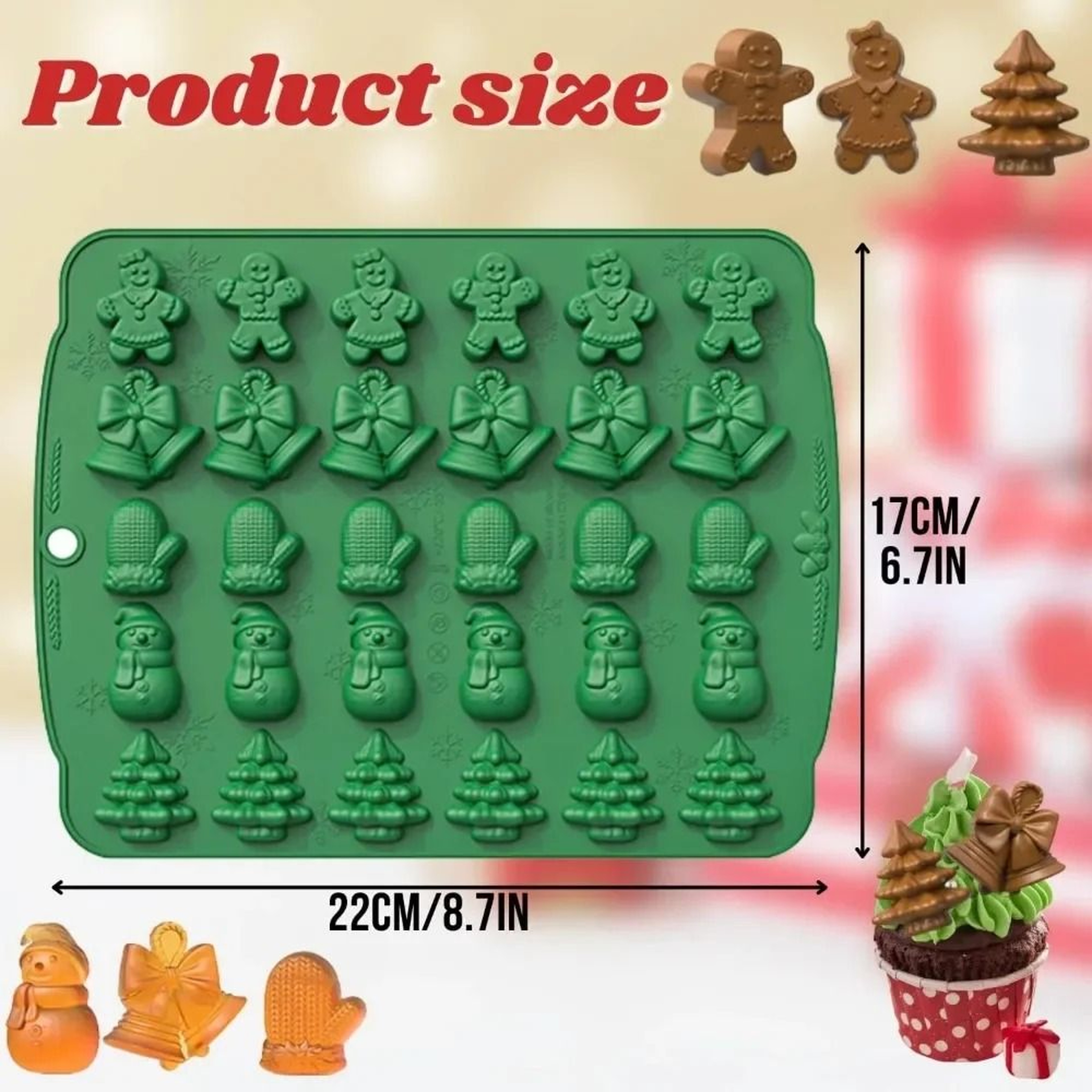 Christmas Silicone Chocolate Mold For Candy Cake And Dessert 1
