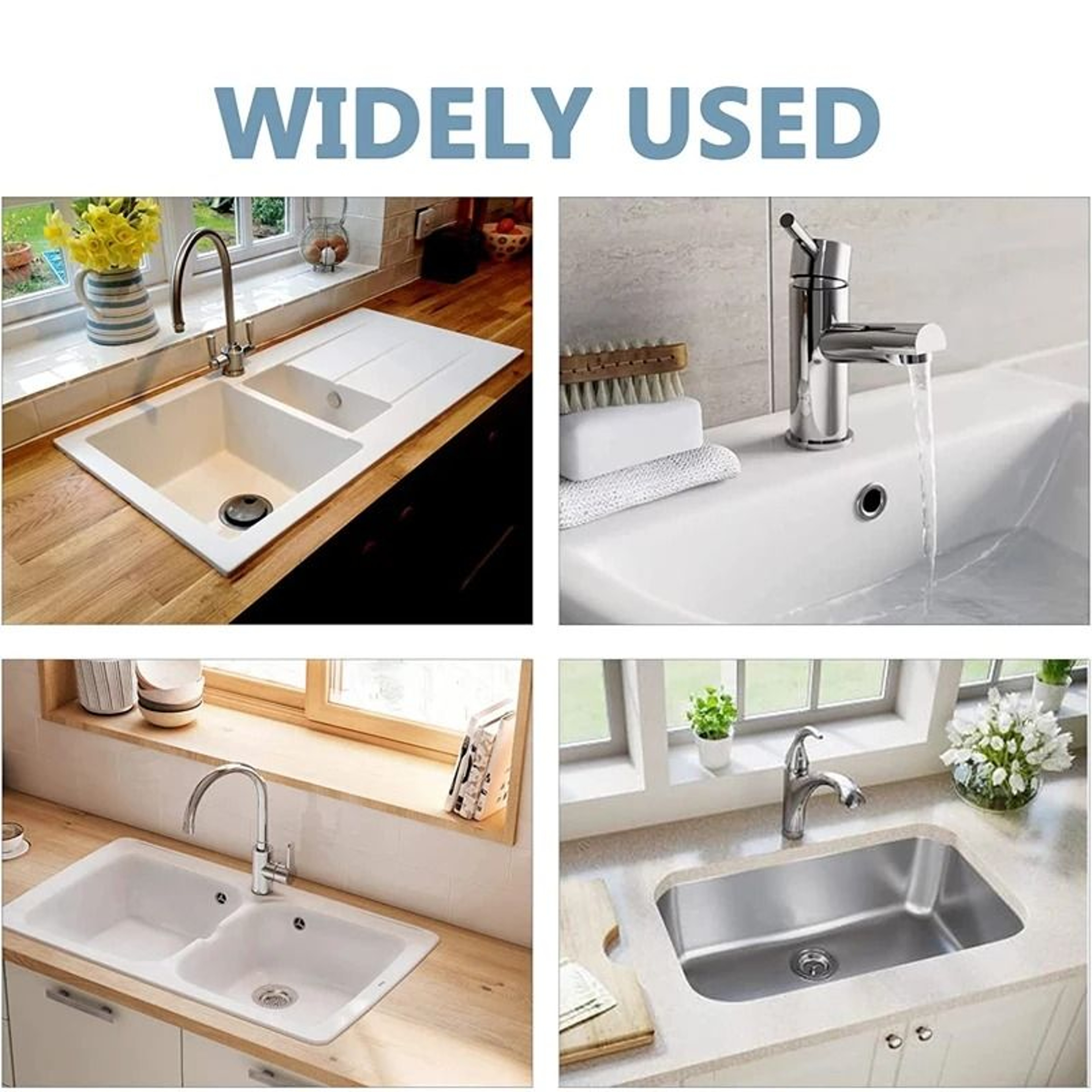 Sink Overflow Cover Set For Kitchen And Bathroom Basin 5