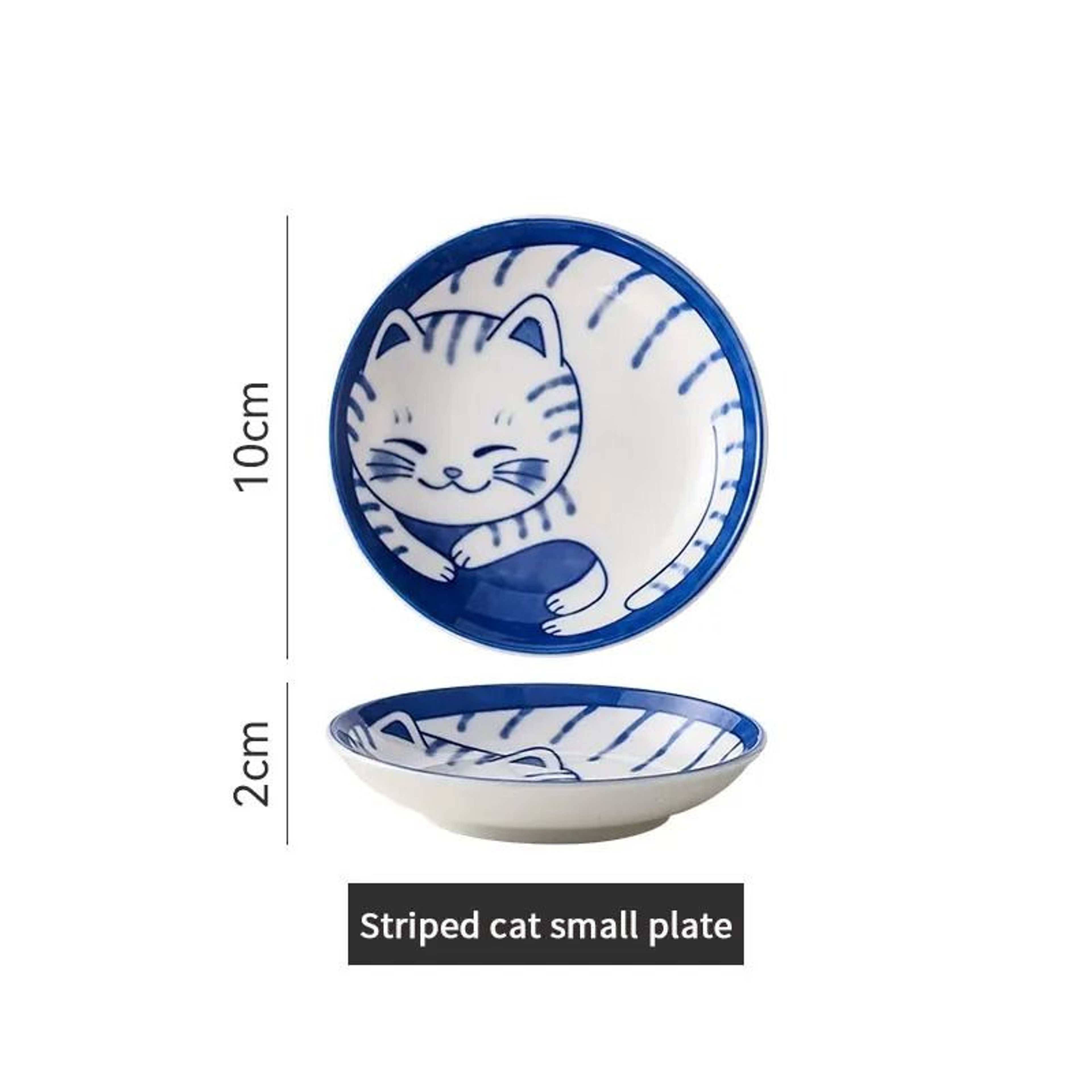 Japanese Style Ceramic Dessert Sauce Dish With Lucky Cat Design 7